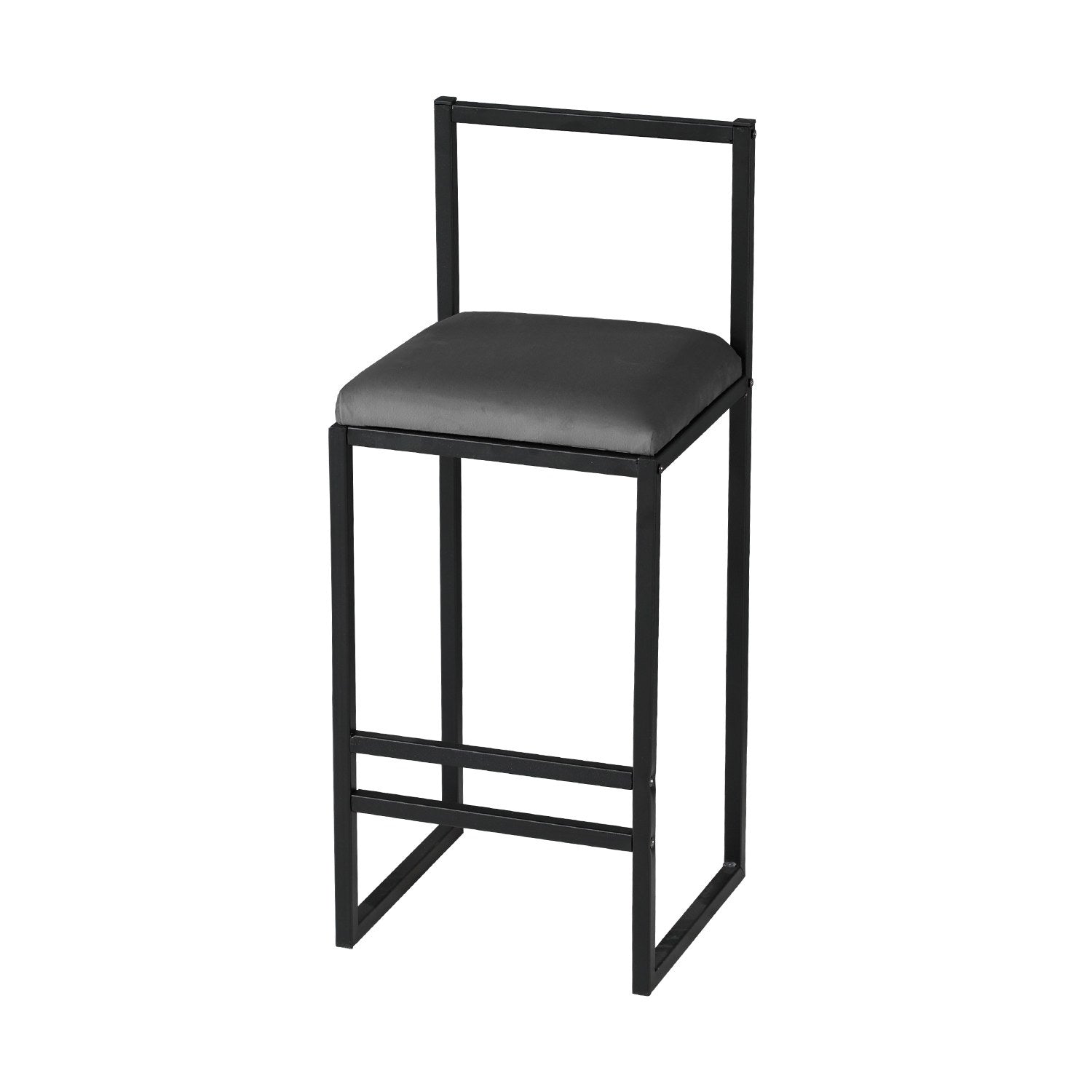 Taburete Malko gris oscuro 35x35x80cm