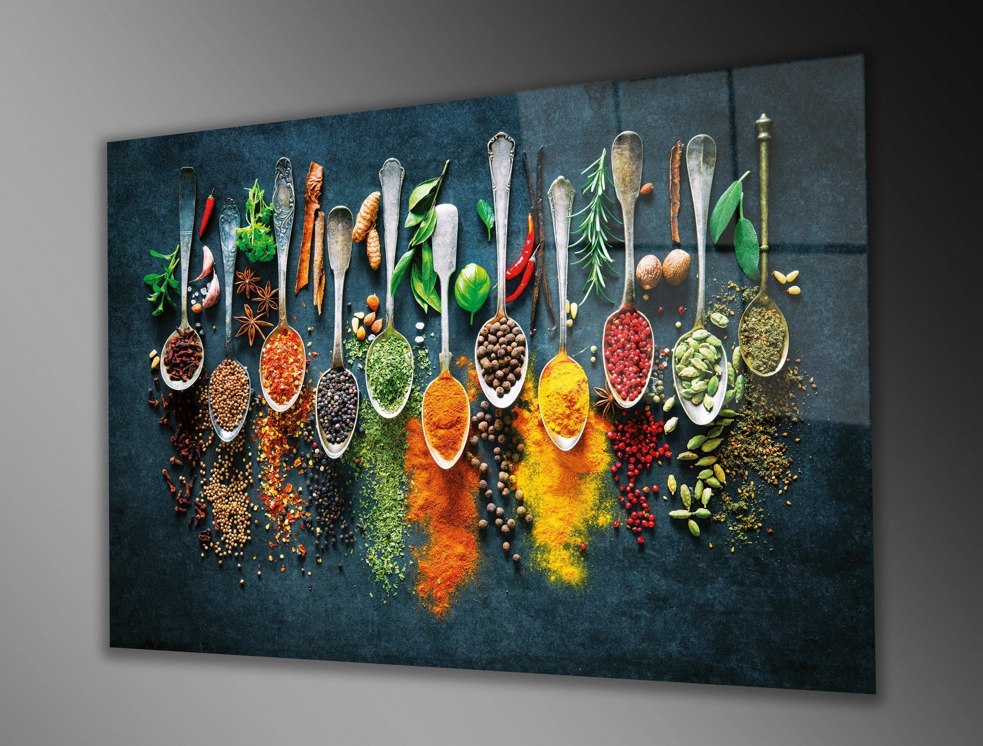Cuadro cristal templado Spices 72x46cm