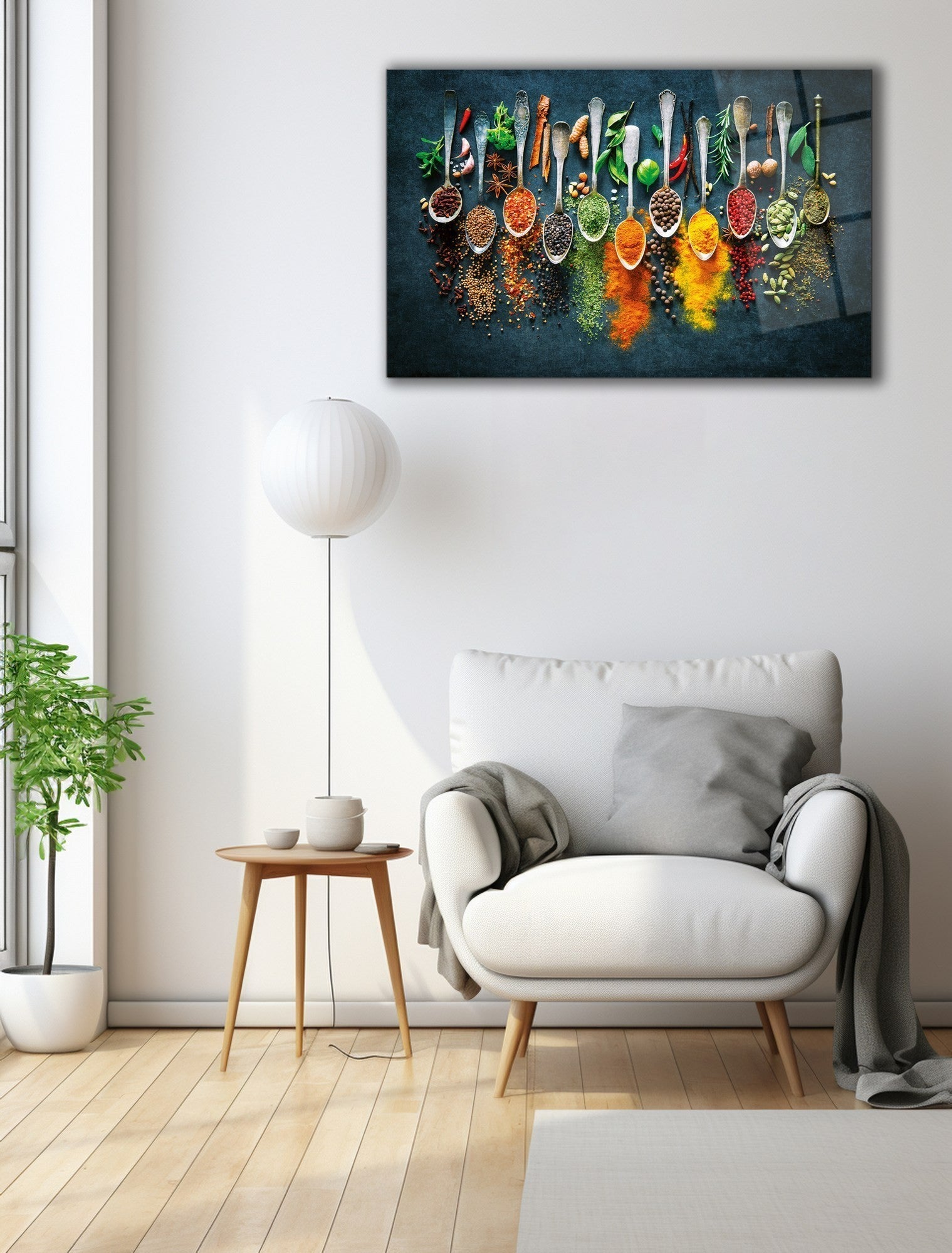 Cuadro cristal templado Spices 72x46cm