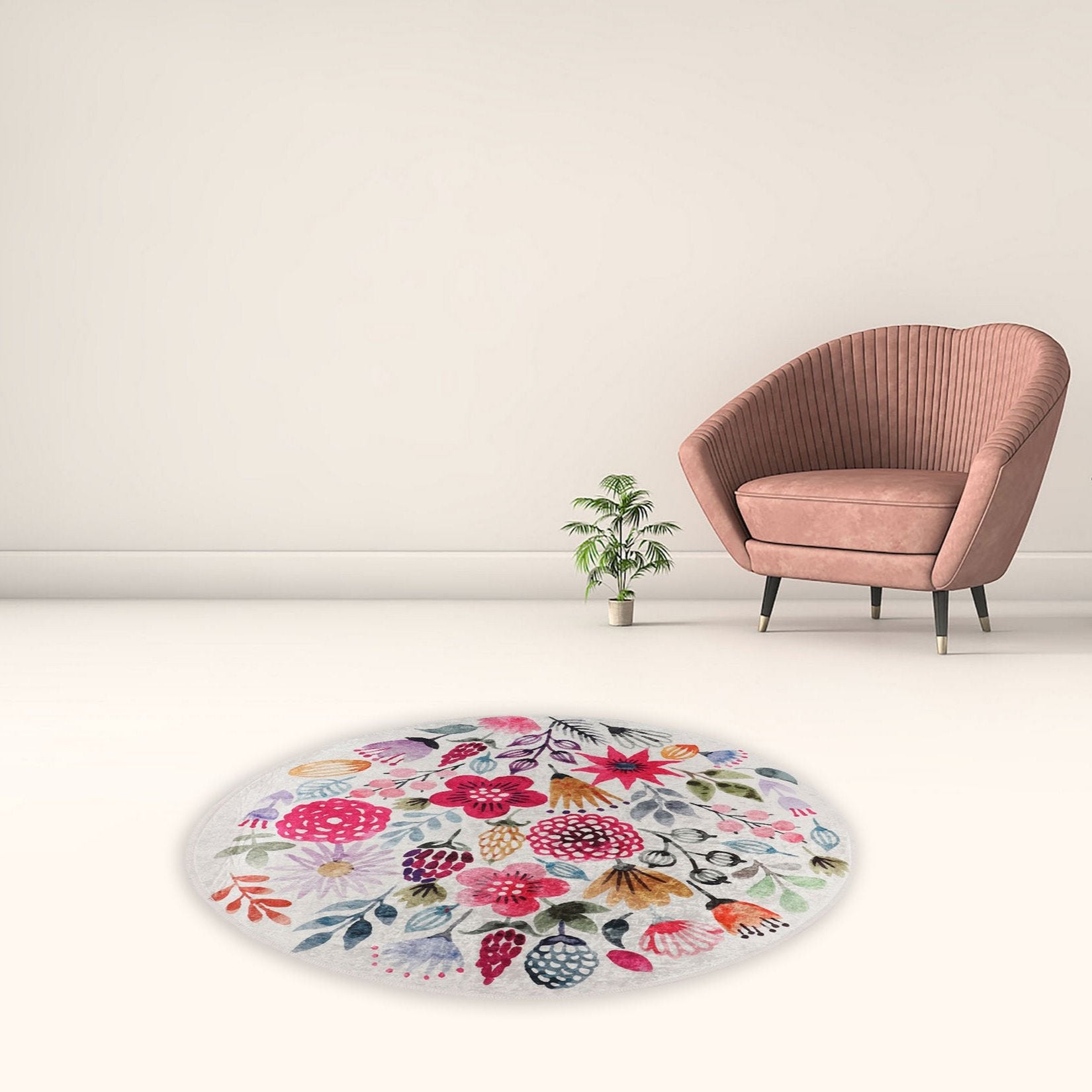 Alfombra redonda Isne 100x100cm