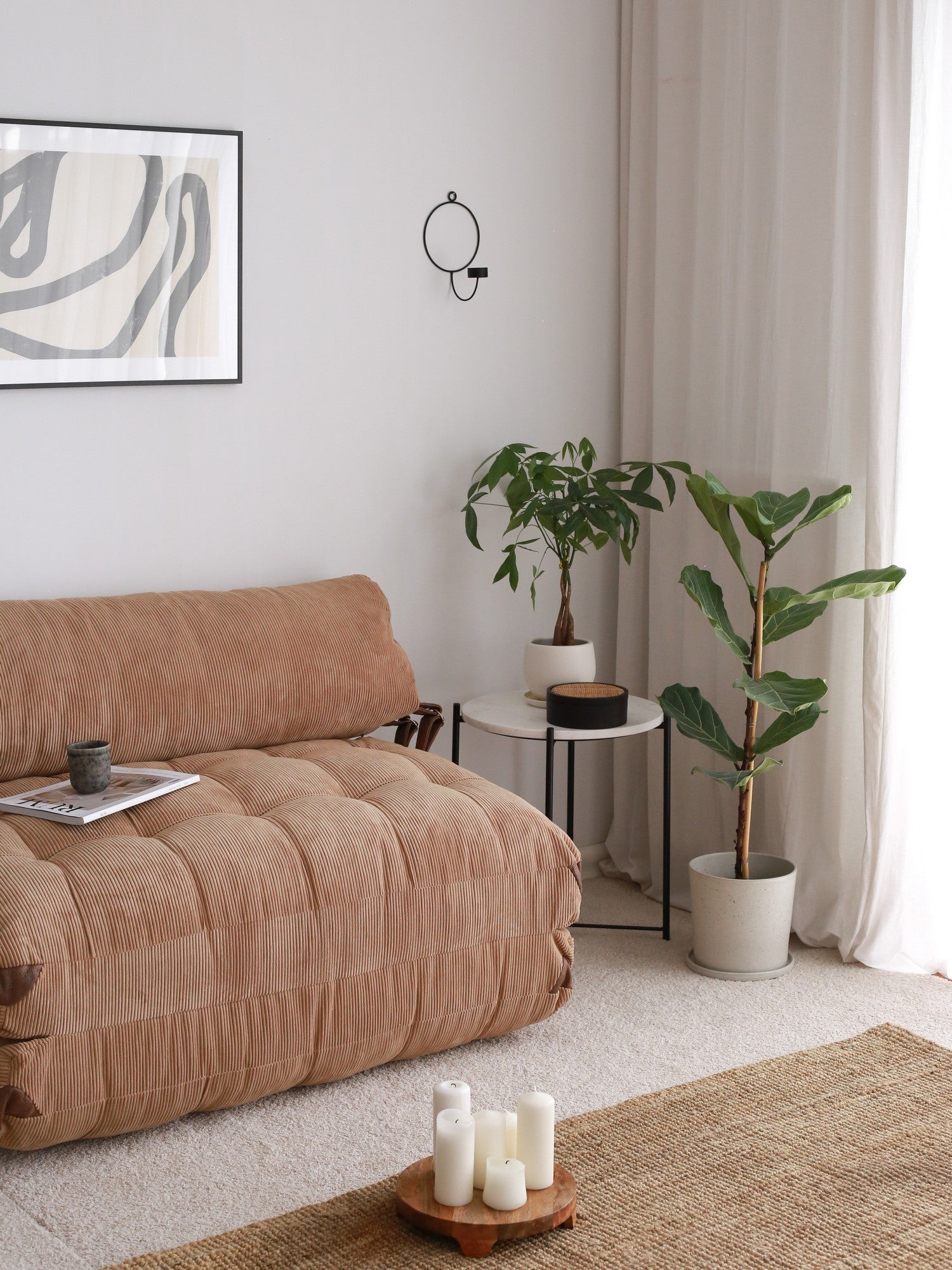 Sofá cama Suze camel 120x75x79cm