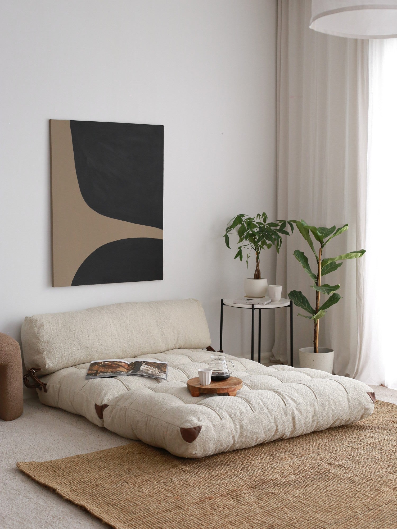 Sofá cama Suze crudo 120x75x79cm