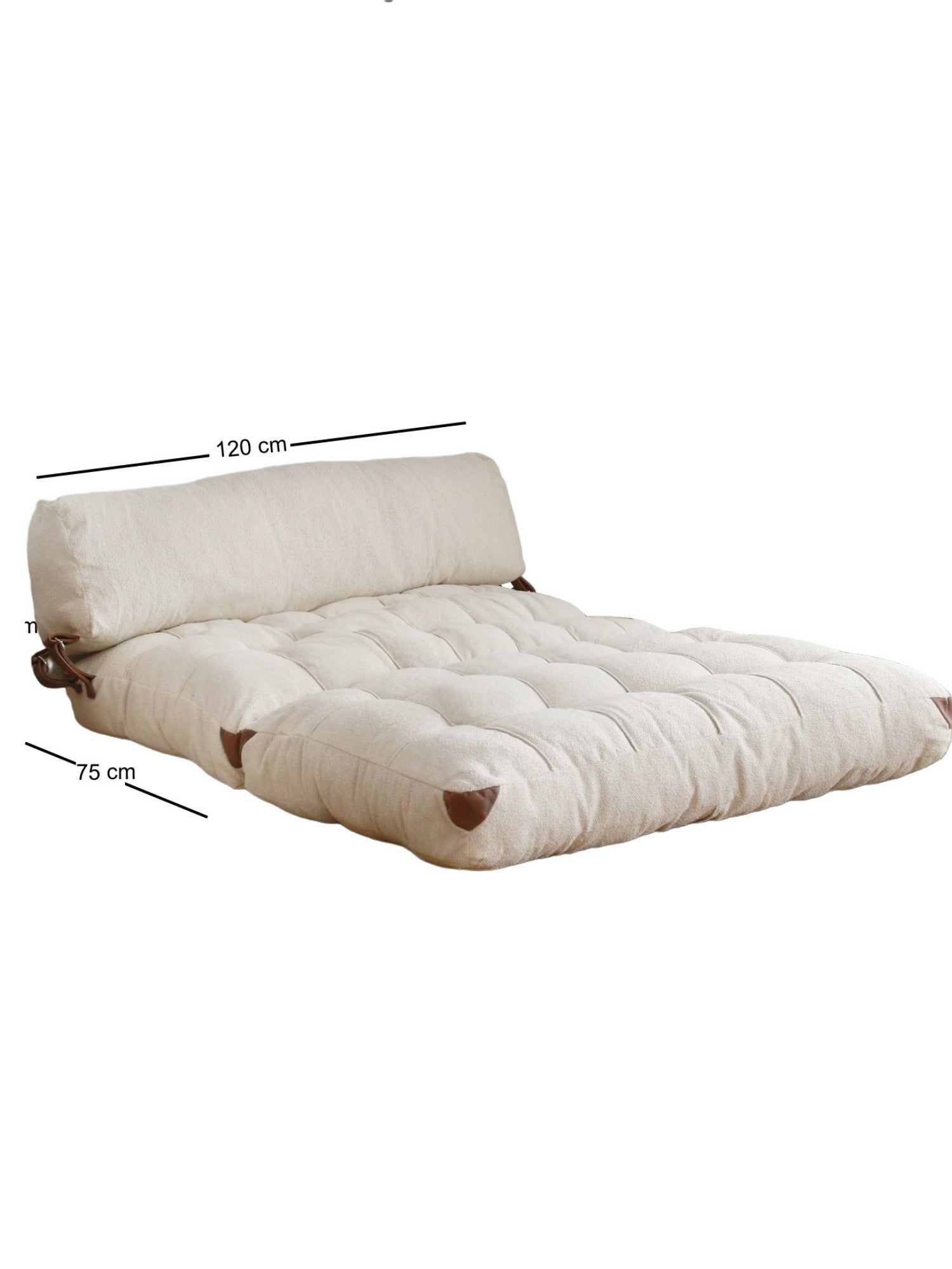 Sofá cama Suze crudo 120x75x79cm
