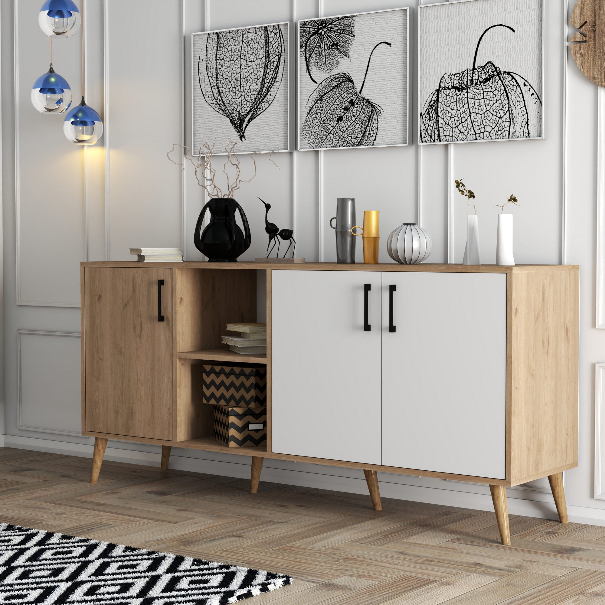 Aparador Inaya Blanco 180x45x80cm