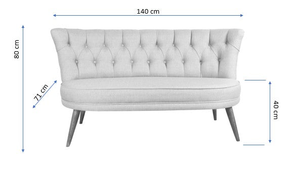 Sofá Hume 140x71x80cm