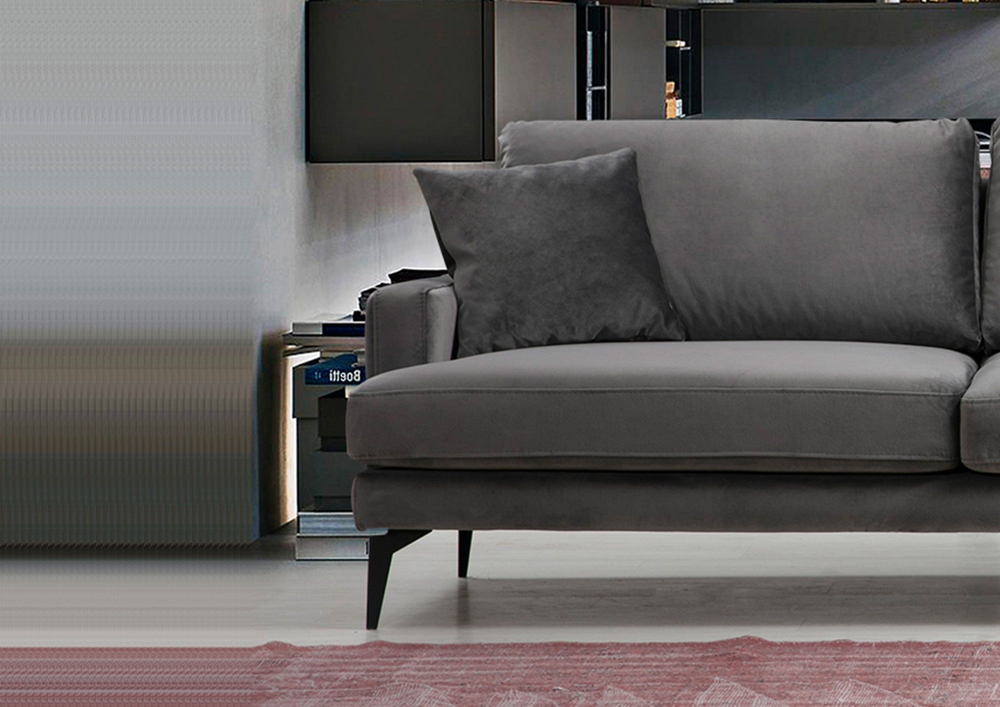 Sofá Salerno gris 205x90x88cm