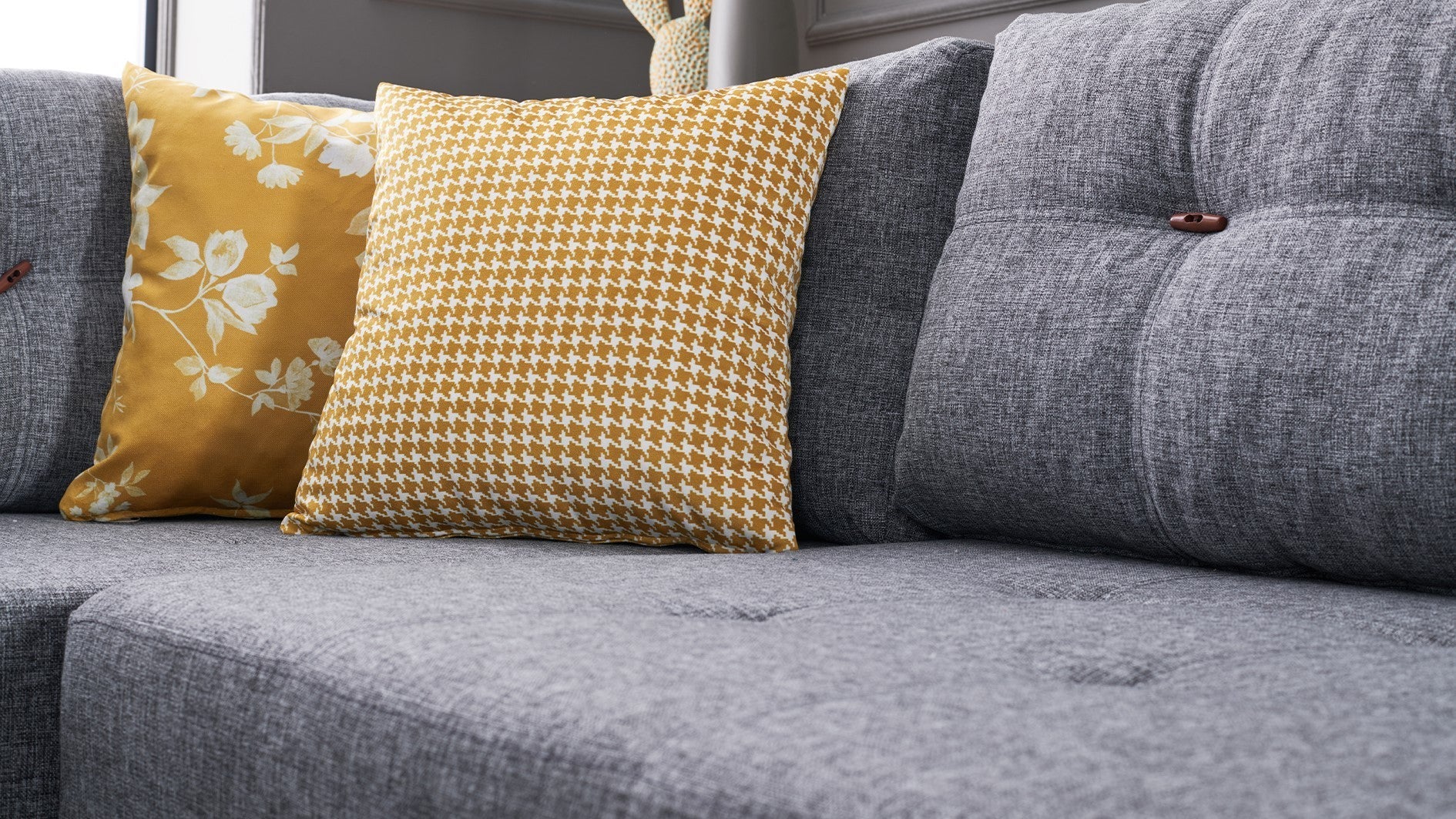 Sofá cama Samara gris claro 280x206x85cm