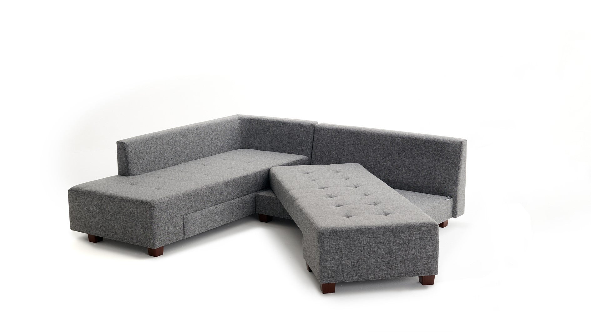 Sofá cama Samara gris claro 280x206x85cm