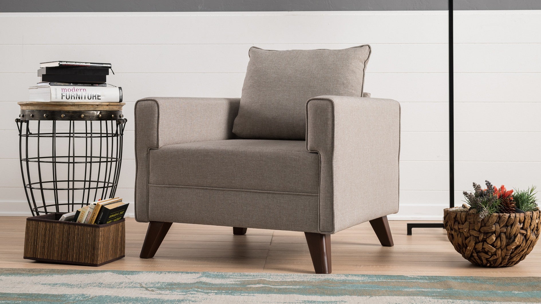Sillón Malika beige 82x81x85cm