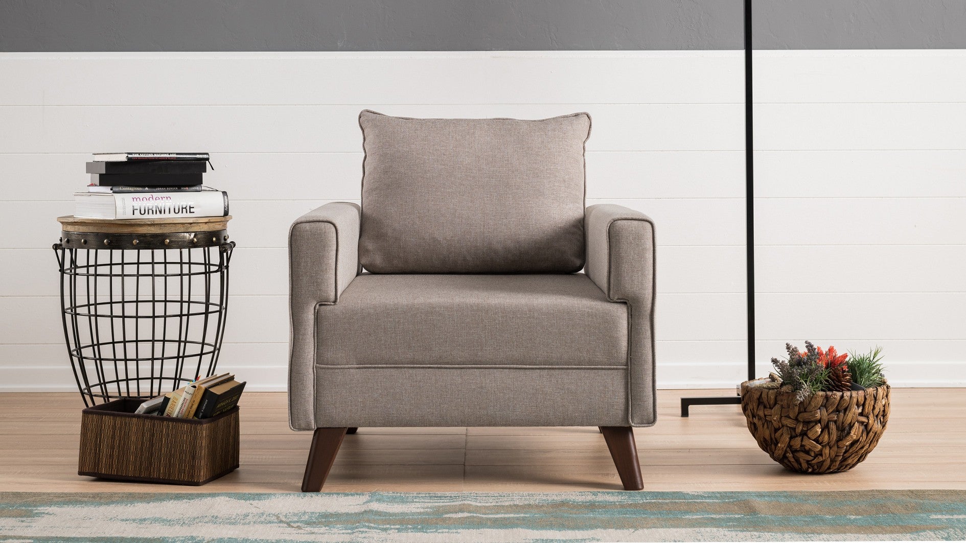 Sillón Malika beige 82x81x85cm