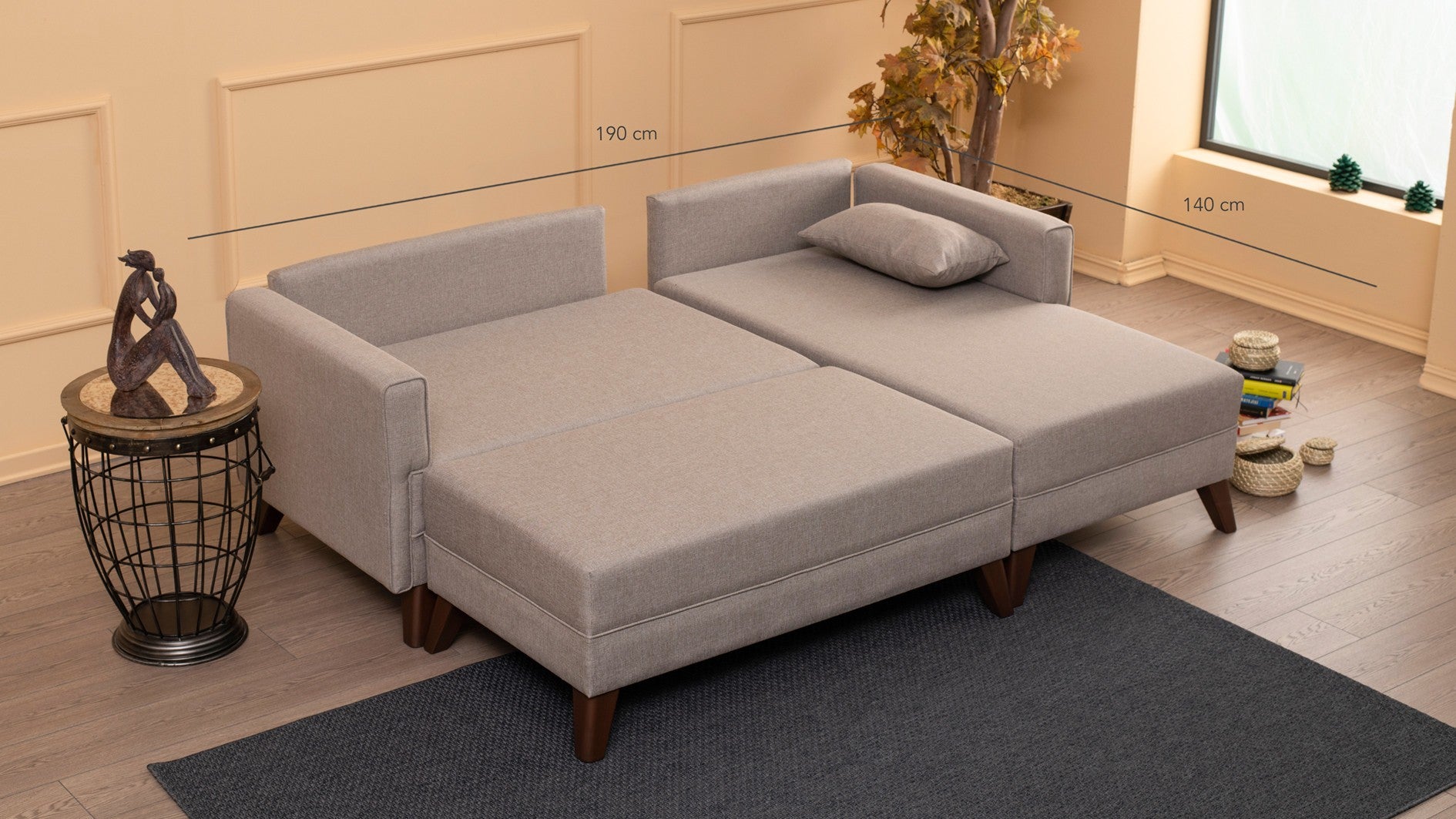 Sofá cama Novak 205x140x85cm