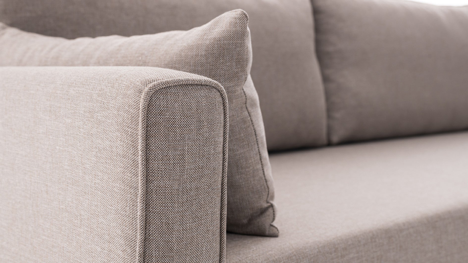 Sofá con chaiselongue Amalfi beige 275x165x85cm