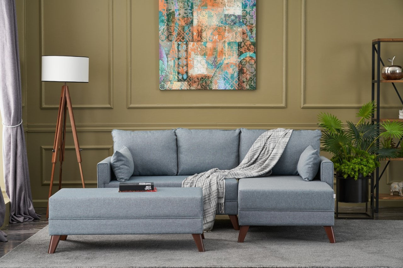 Sofá cama Nuva azul 205x140x85cm