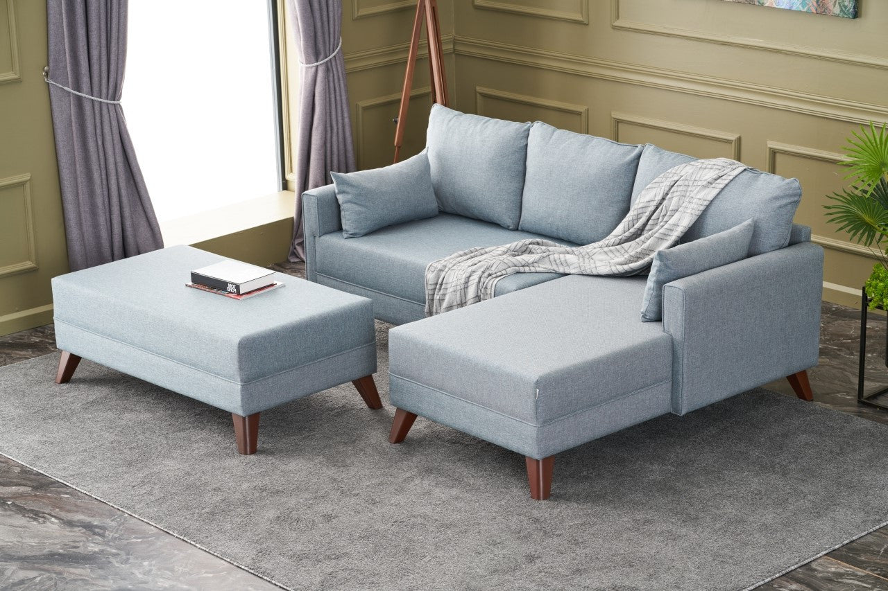 Sofá cama Nuva azul 205x140x85cm