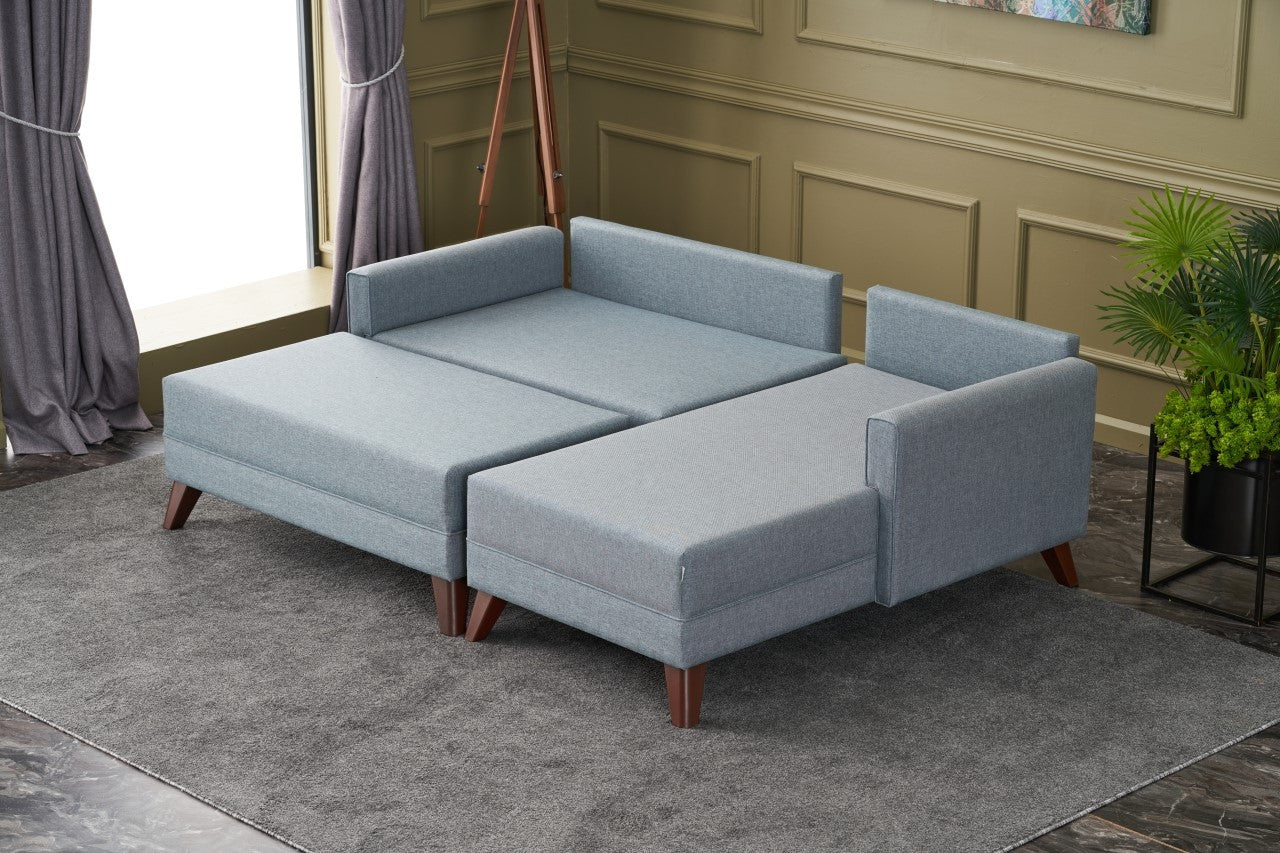 Sofá cama Nuva azul 205x140x85cm