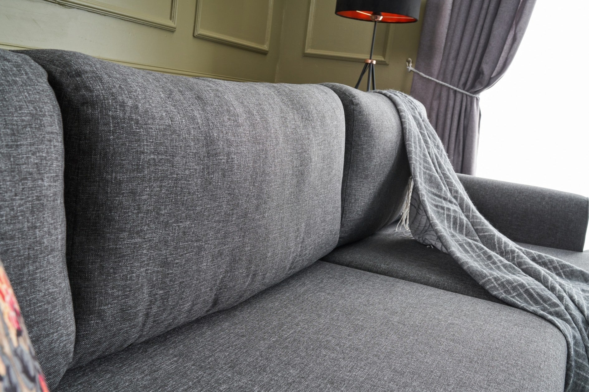 Sofá cama Savena gris 300x202x78cm