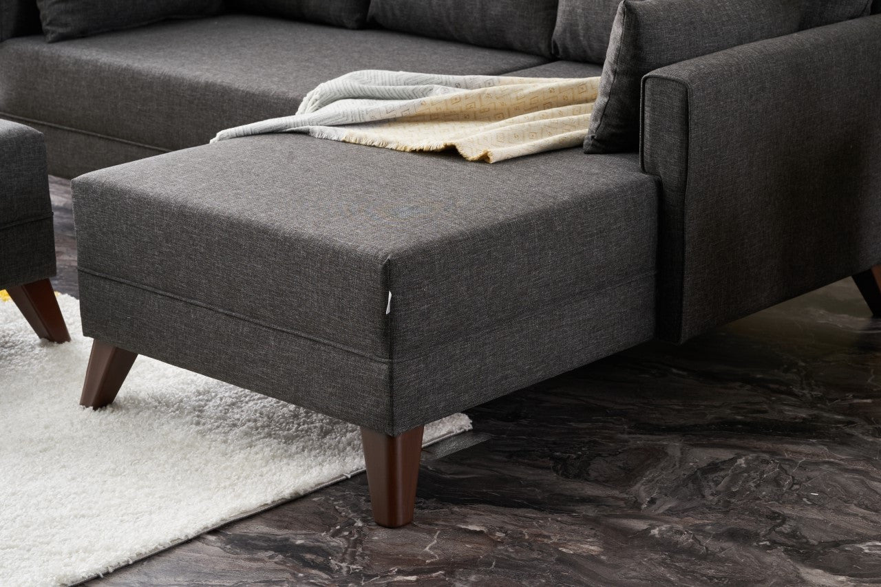 Sofá cama Nuva gris oscuro 205x140x85cm