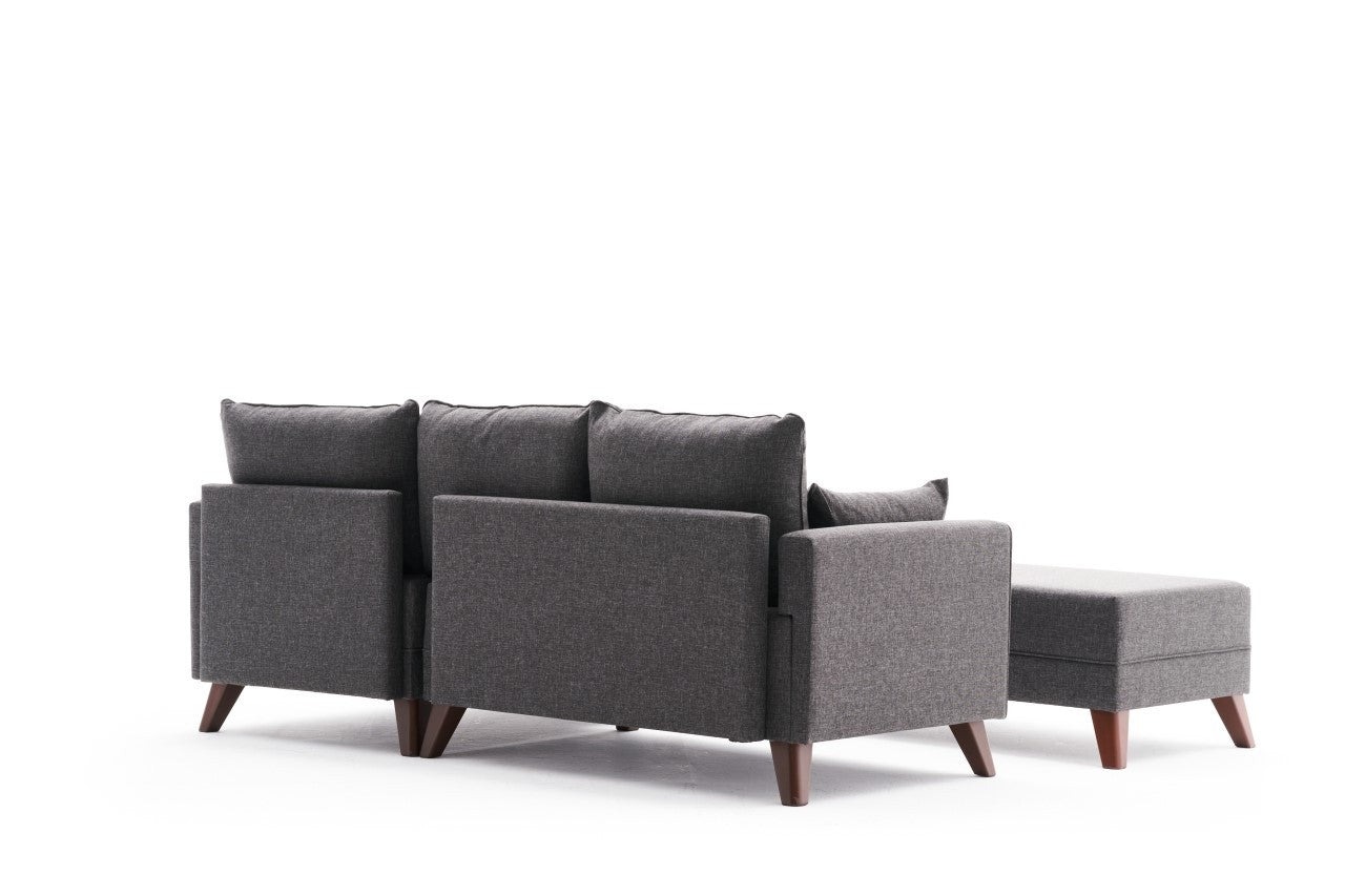 Sofá cama Nuva gris oscuro 205x140x85cm