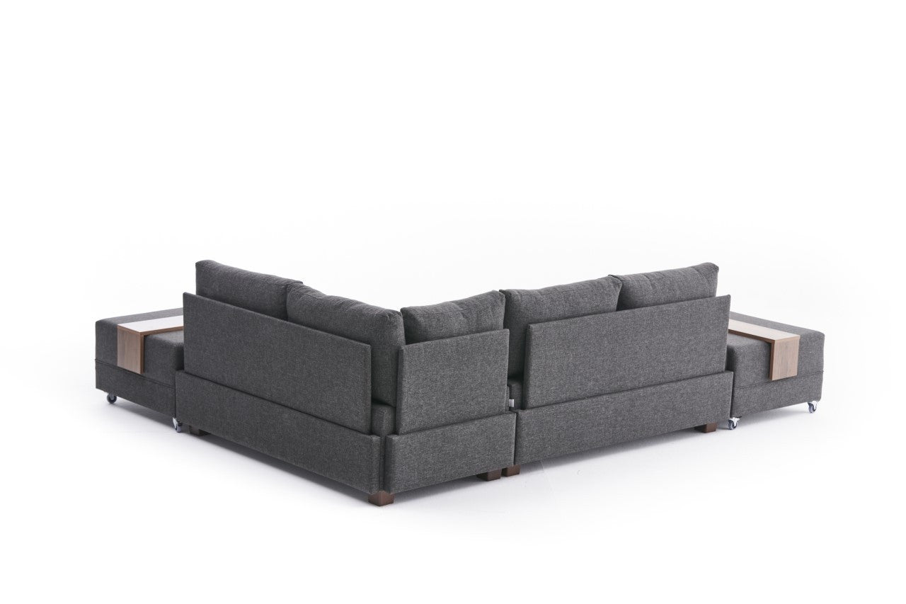 Sofá cama Siena gris oscuro 210x280x70cm