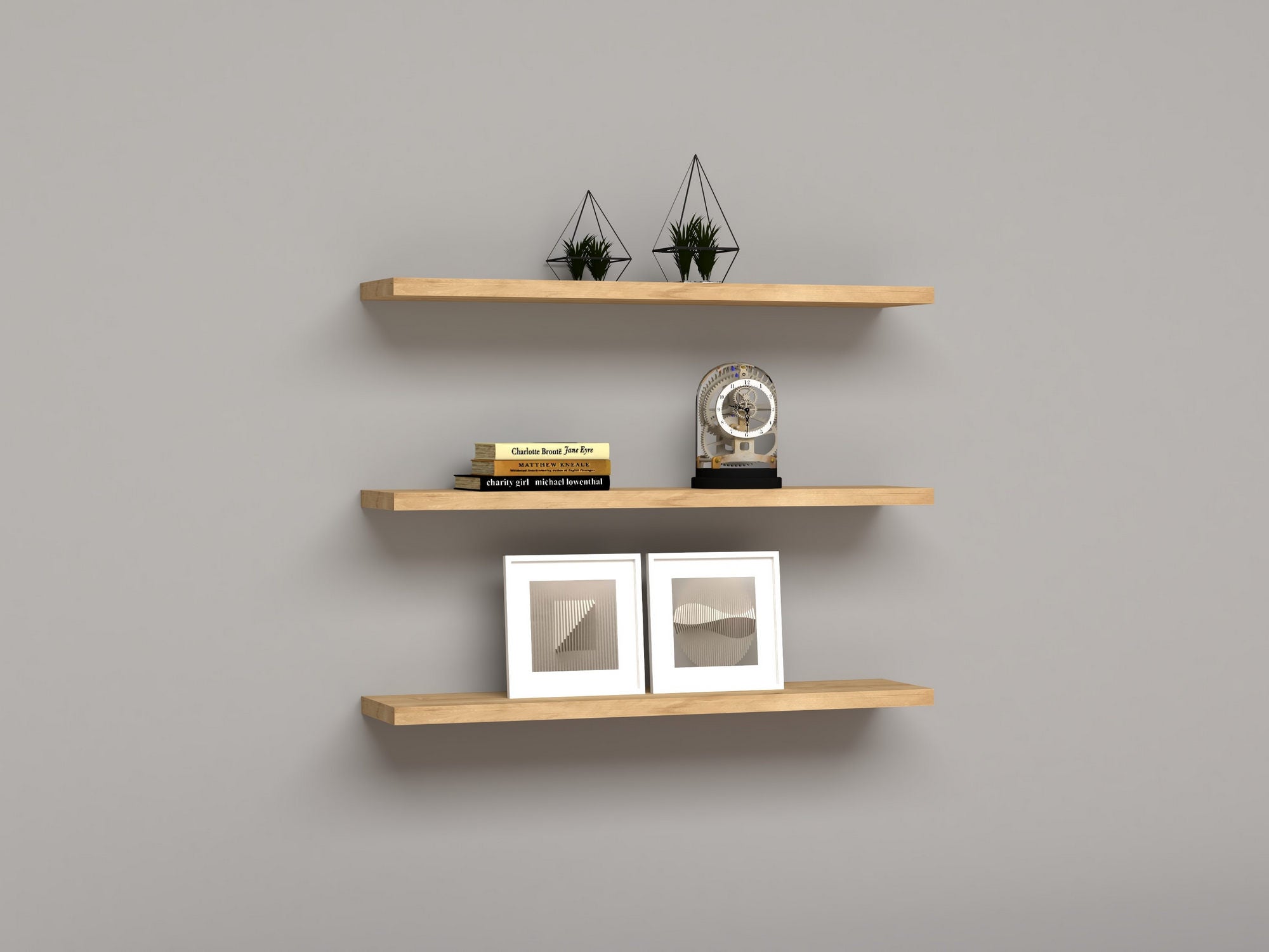 Set de estantes de pared Toscana Madera 60x15x2cm