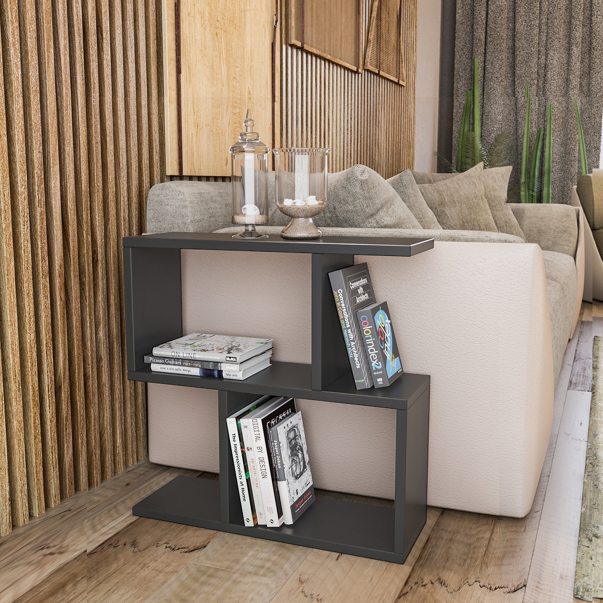 Mesa Auxiliar Hana Antracita 60x20x60cm