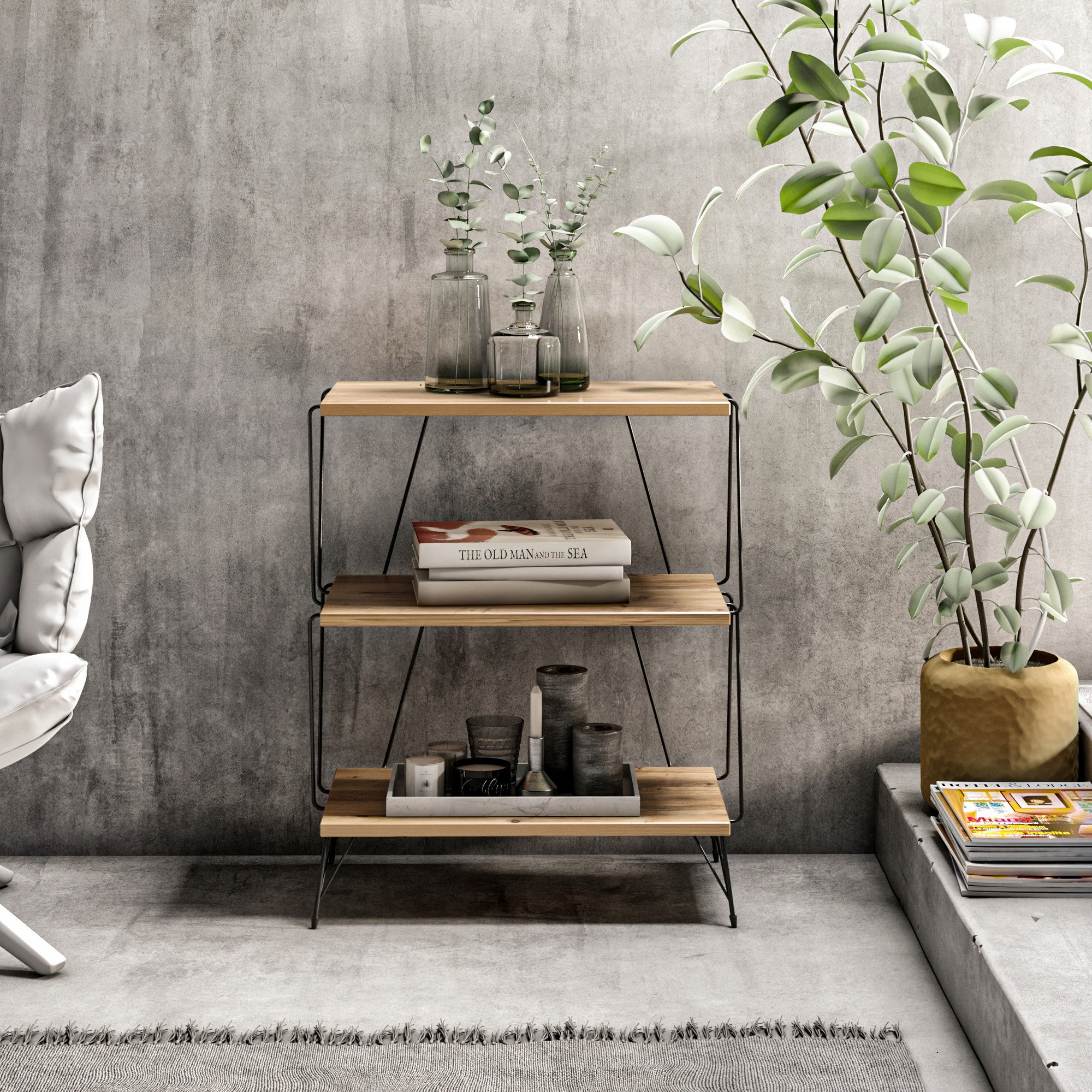 Mesa Auxiliar Foupes 46x30x76cm