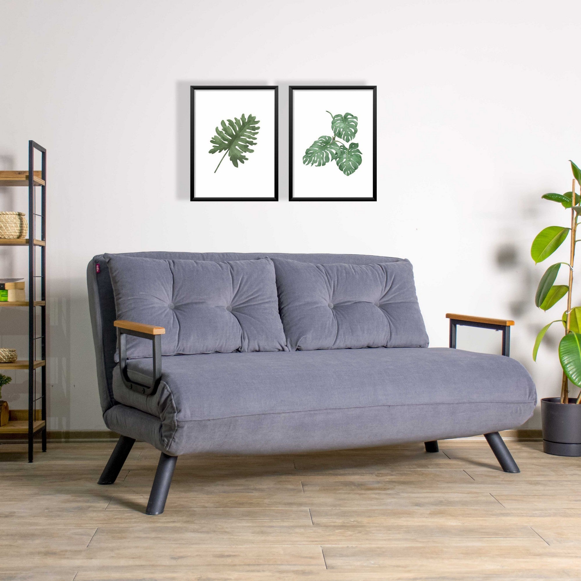 Sofá cama Royer Gris 133x50x41cm