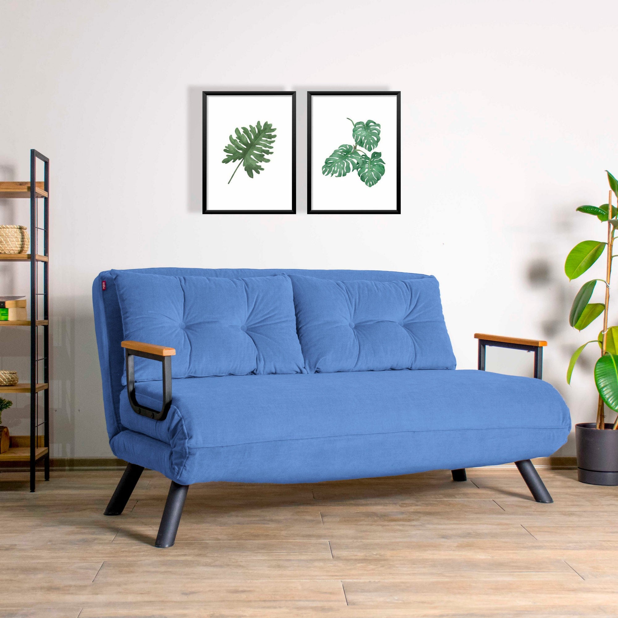 Sofá cama Royer Azul 133x50x85cm