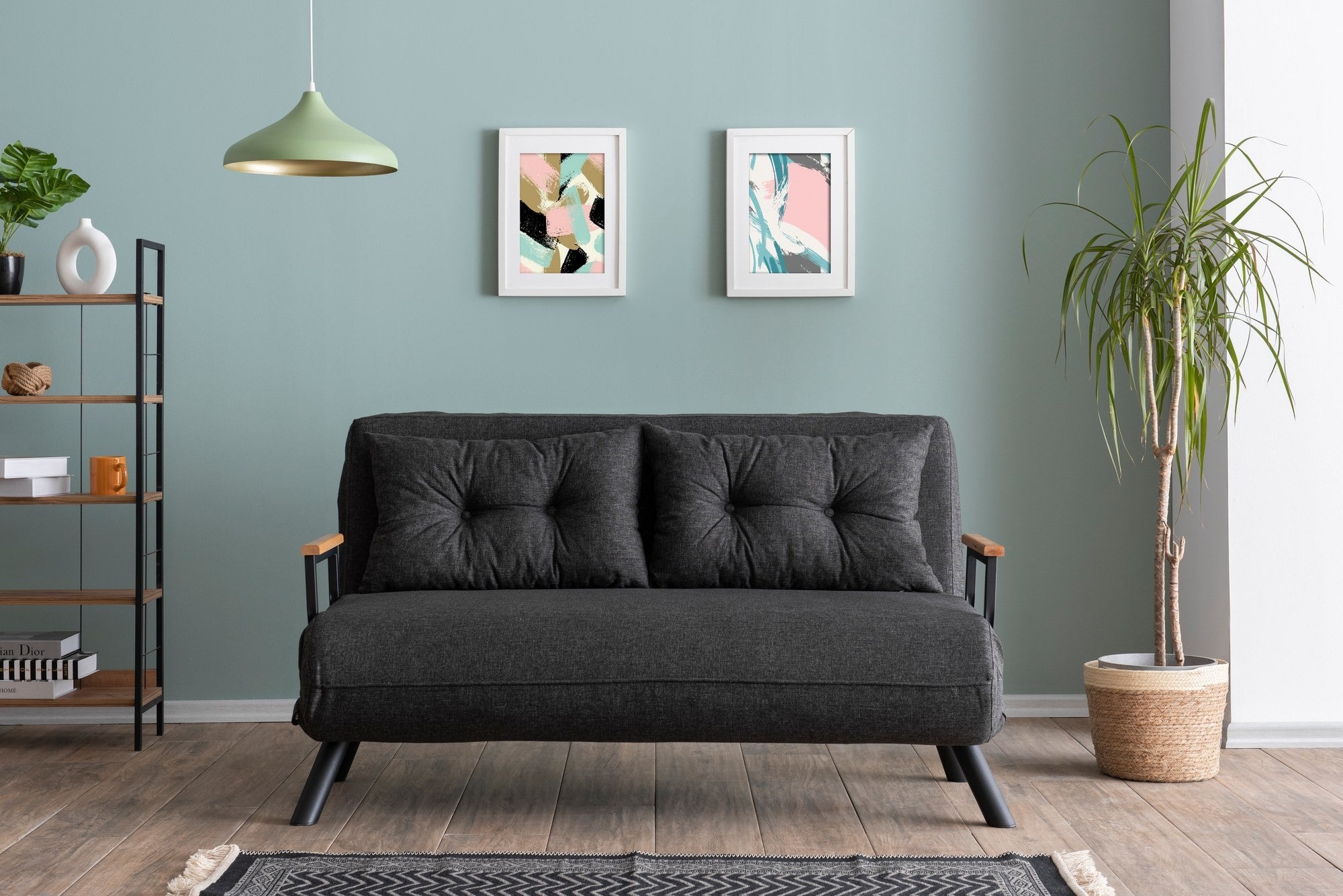 Sofá cama Royer Gris oscuro 133x50x41cm