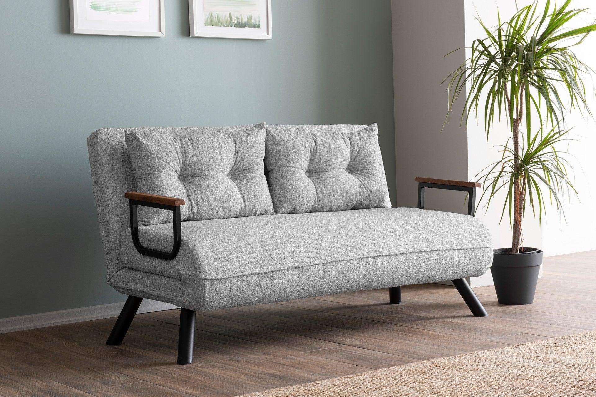 Sofá cama Royer Gris claro 133x50x41cm