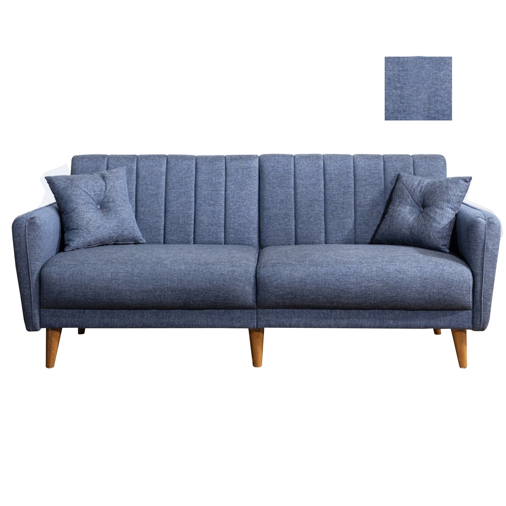 Sofá cama Rieti azul 210x82x85cm