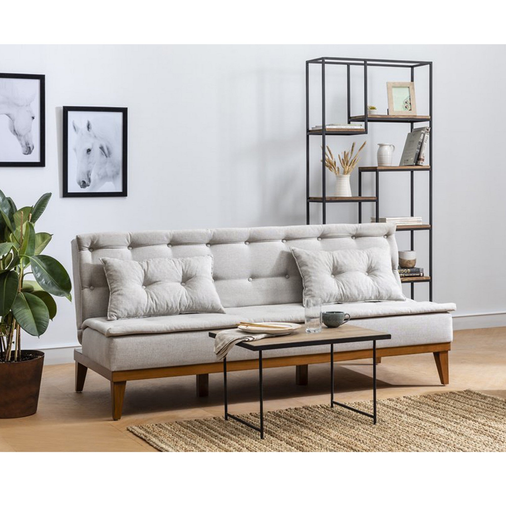 Sofá cama Sacco Beige 180x80x78cm