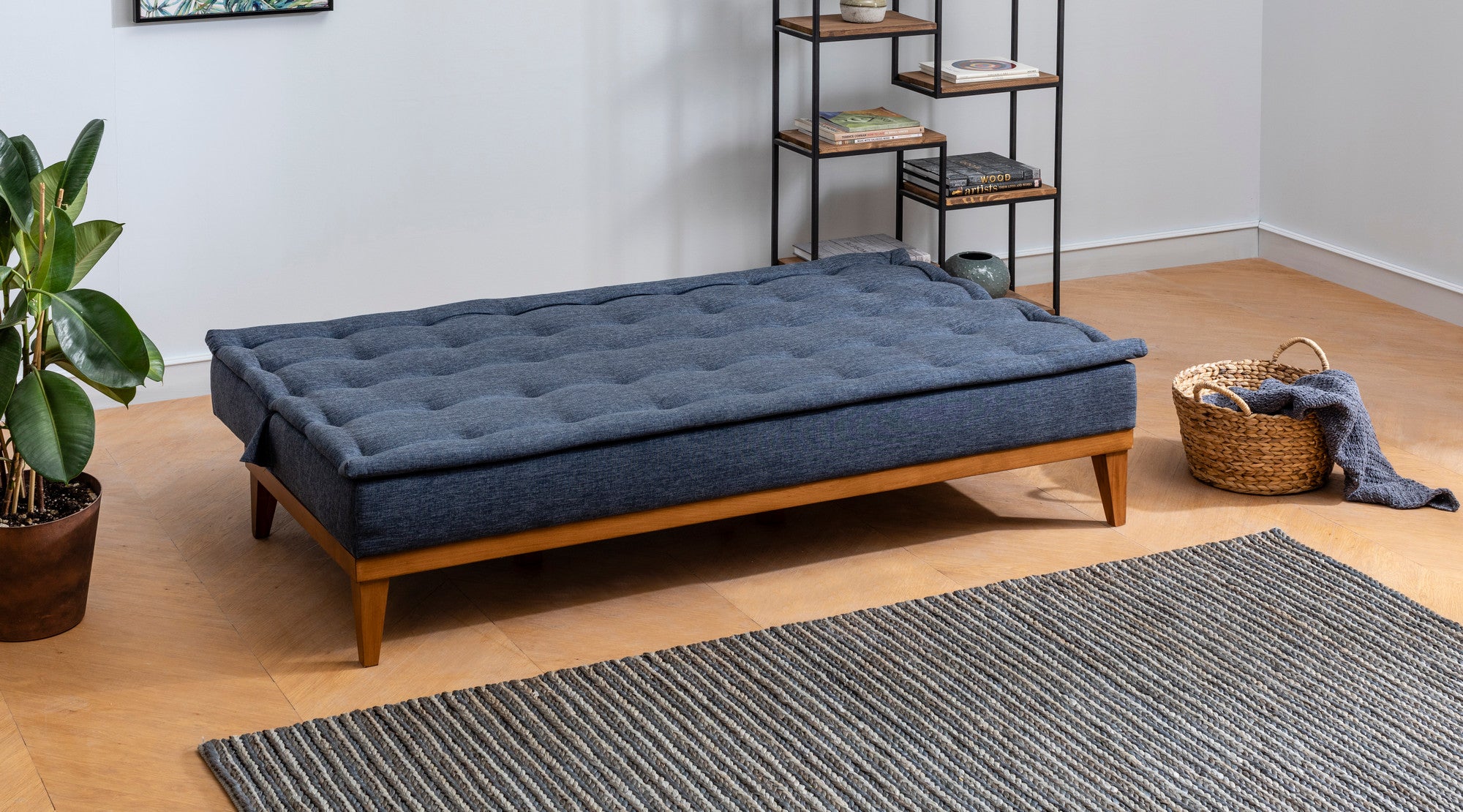 Sofá cama Sacco Azul 180x80x78cm