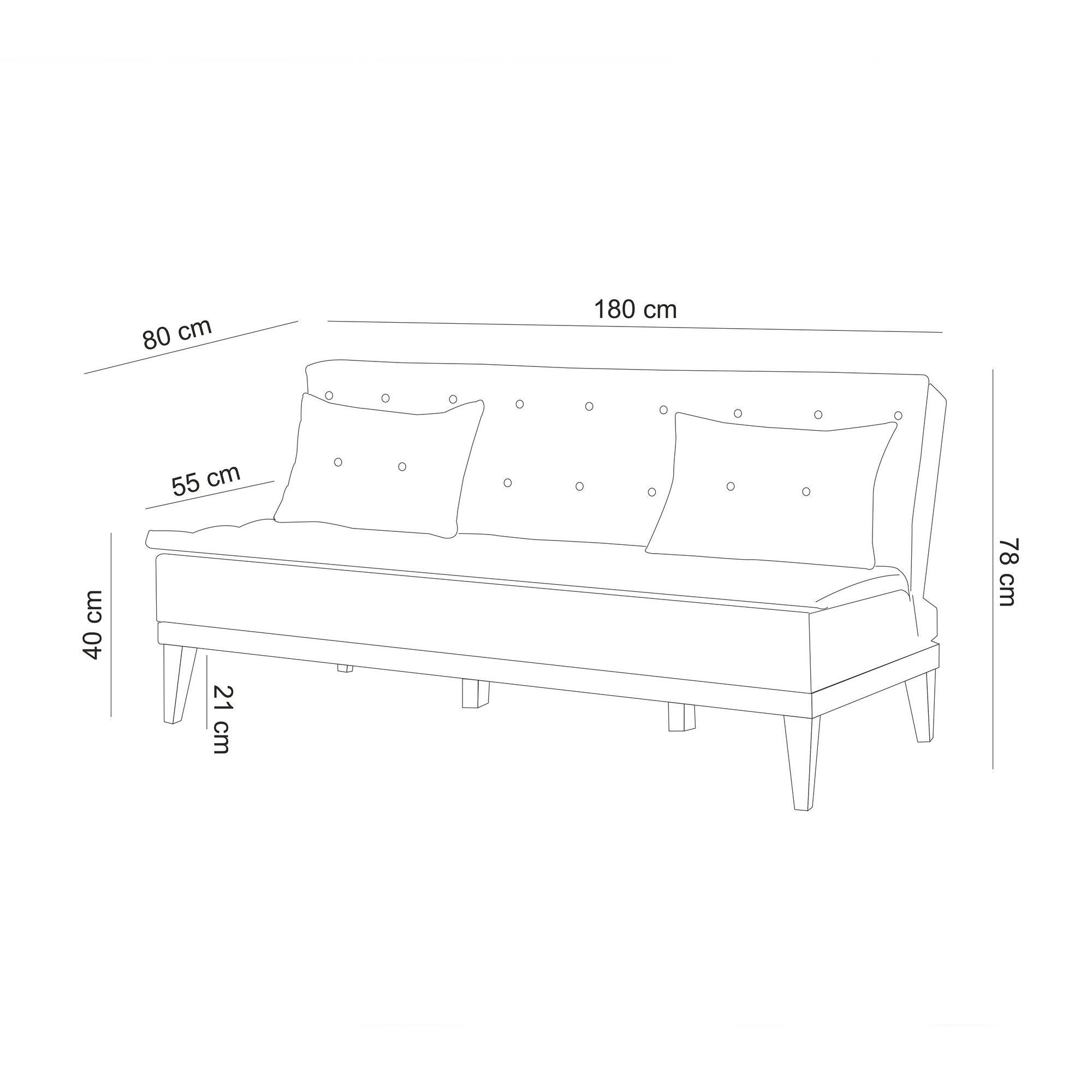 Sofá cama Sacco Azul 180x80x78cm