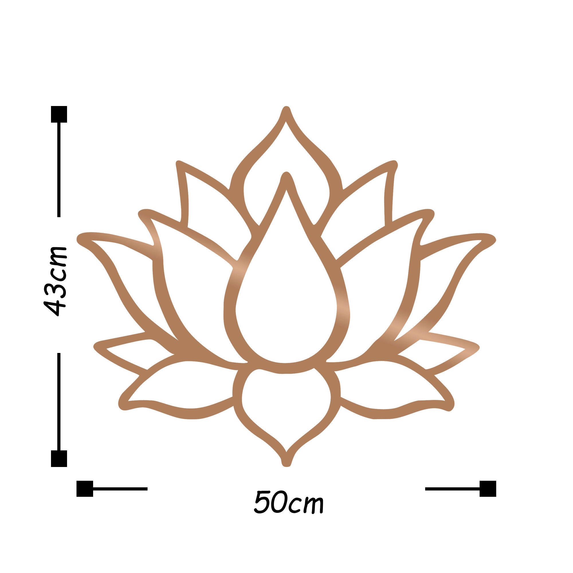 Decoración vertical Lotus 50x43cm