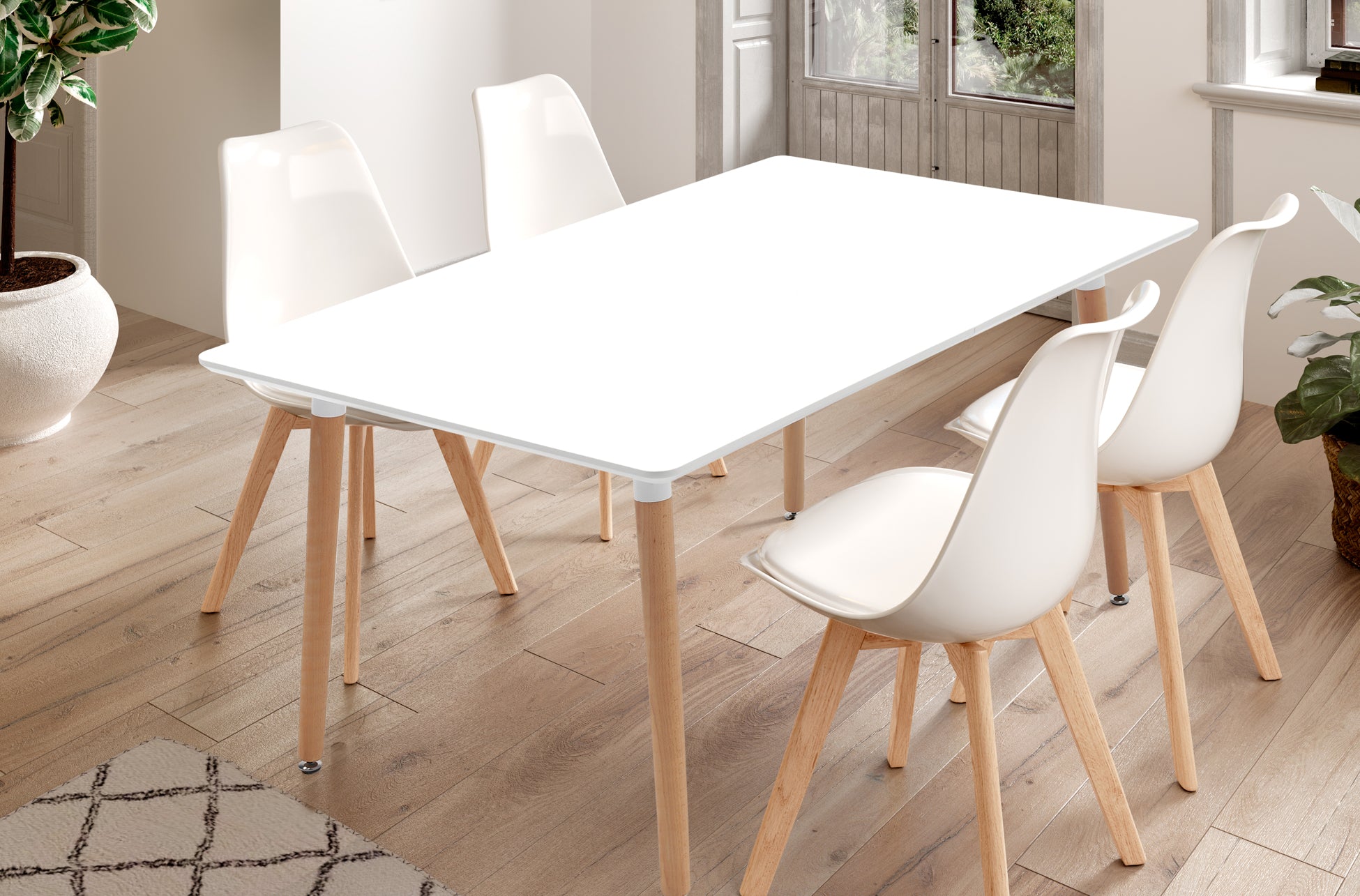 Mesa de comedor extensible Anna 140(180-220)x80x76cm