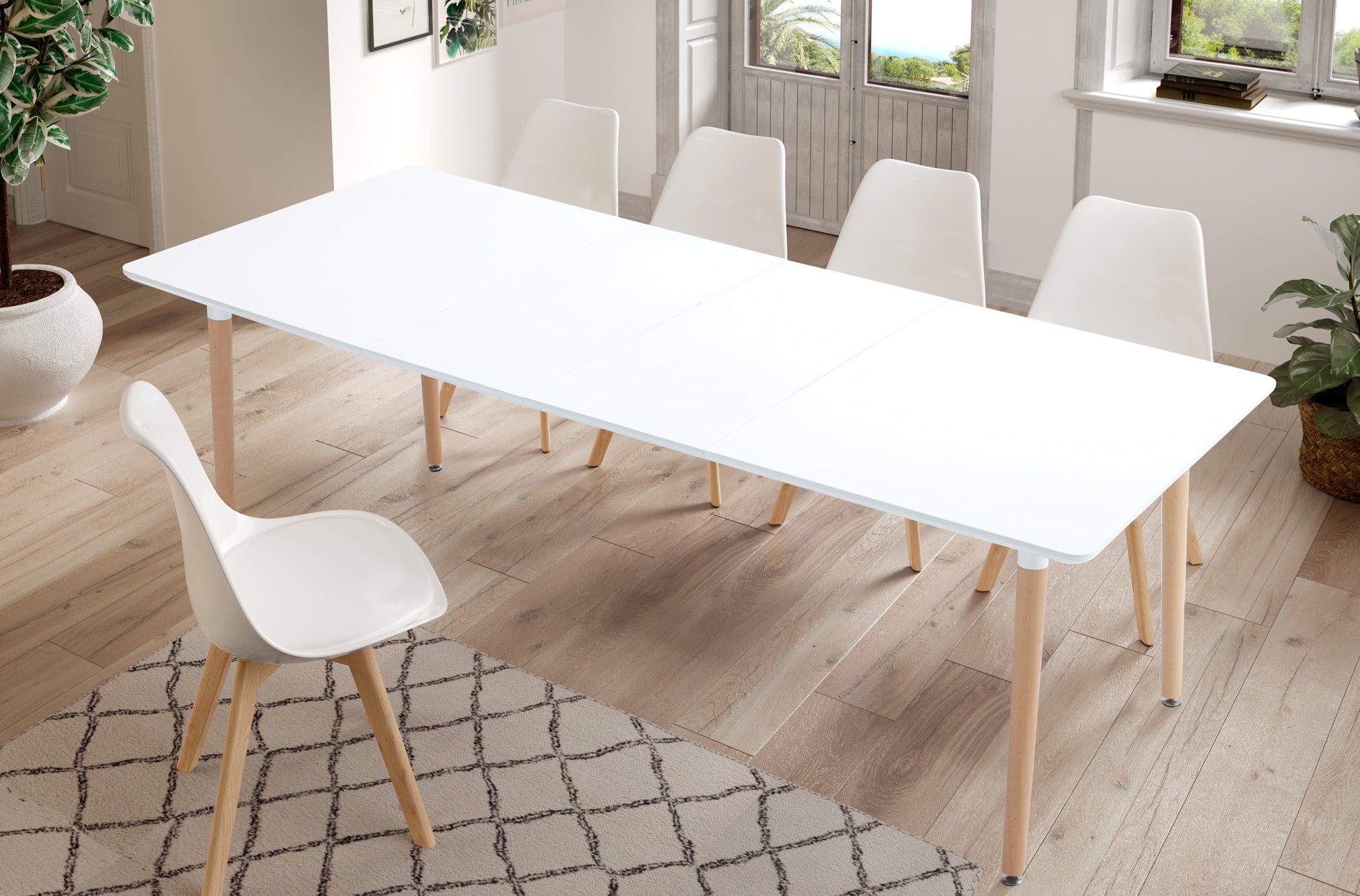 Mesa de comedor extensible Anna 140(180-220)x80x76cm