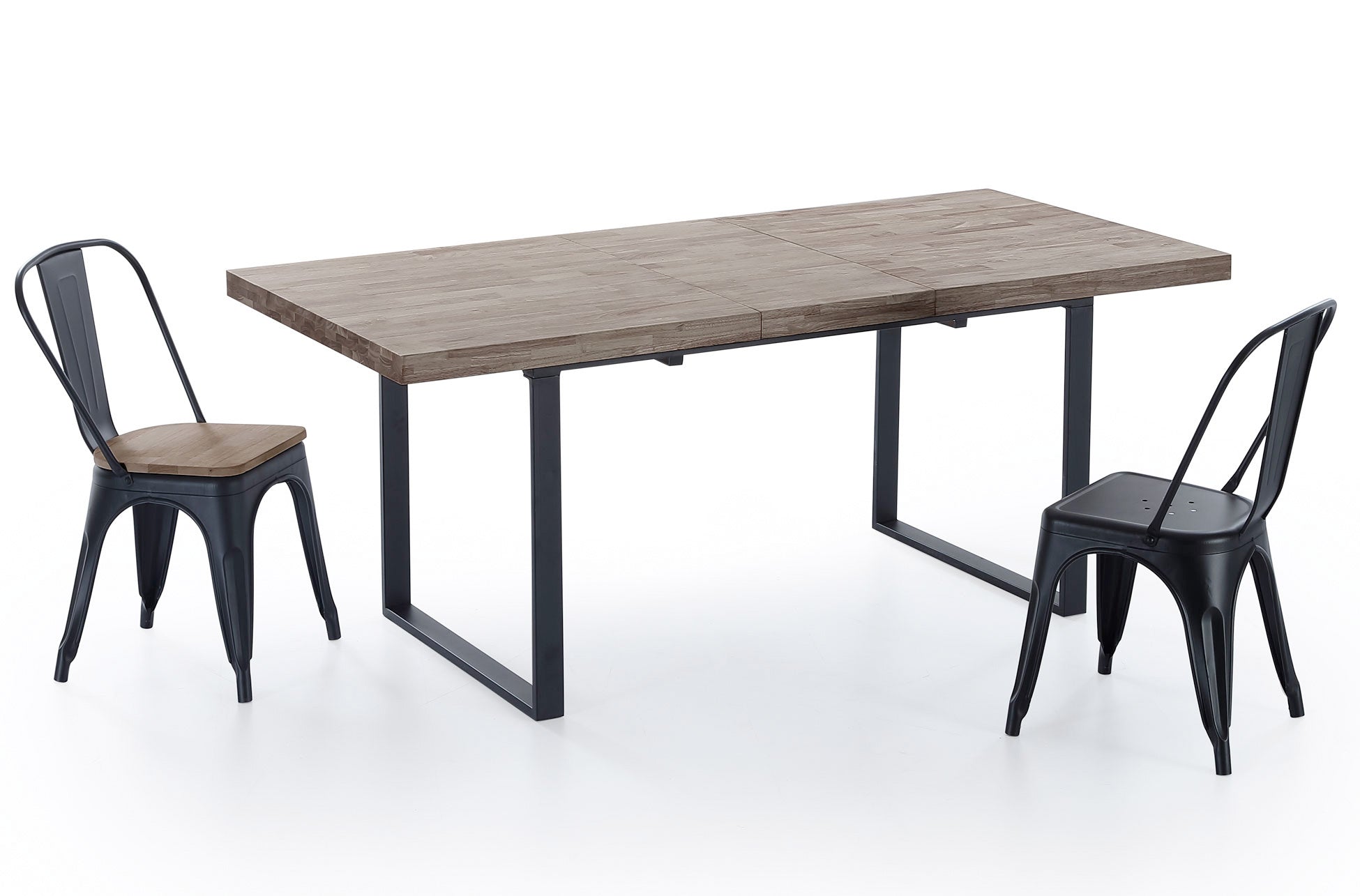 Mesa de comedor extensible Fure roble oscuro 140(180)x80x76cm