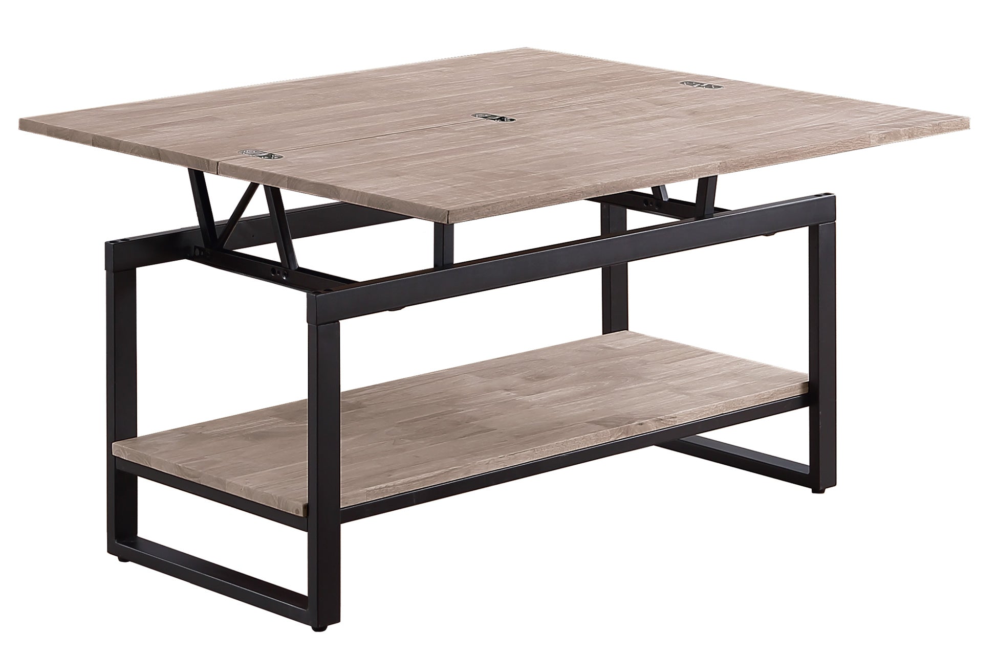 Mesa de centro elevable y extensible Alfi roble oscuro 100x45(90)x47cm