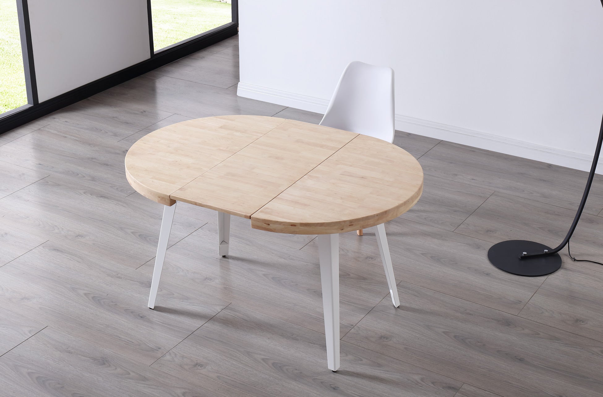 Mesa de comedor extensible Kane roble claro 100(140-180)x100x76cm