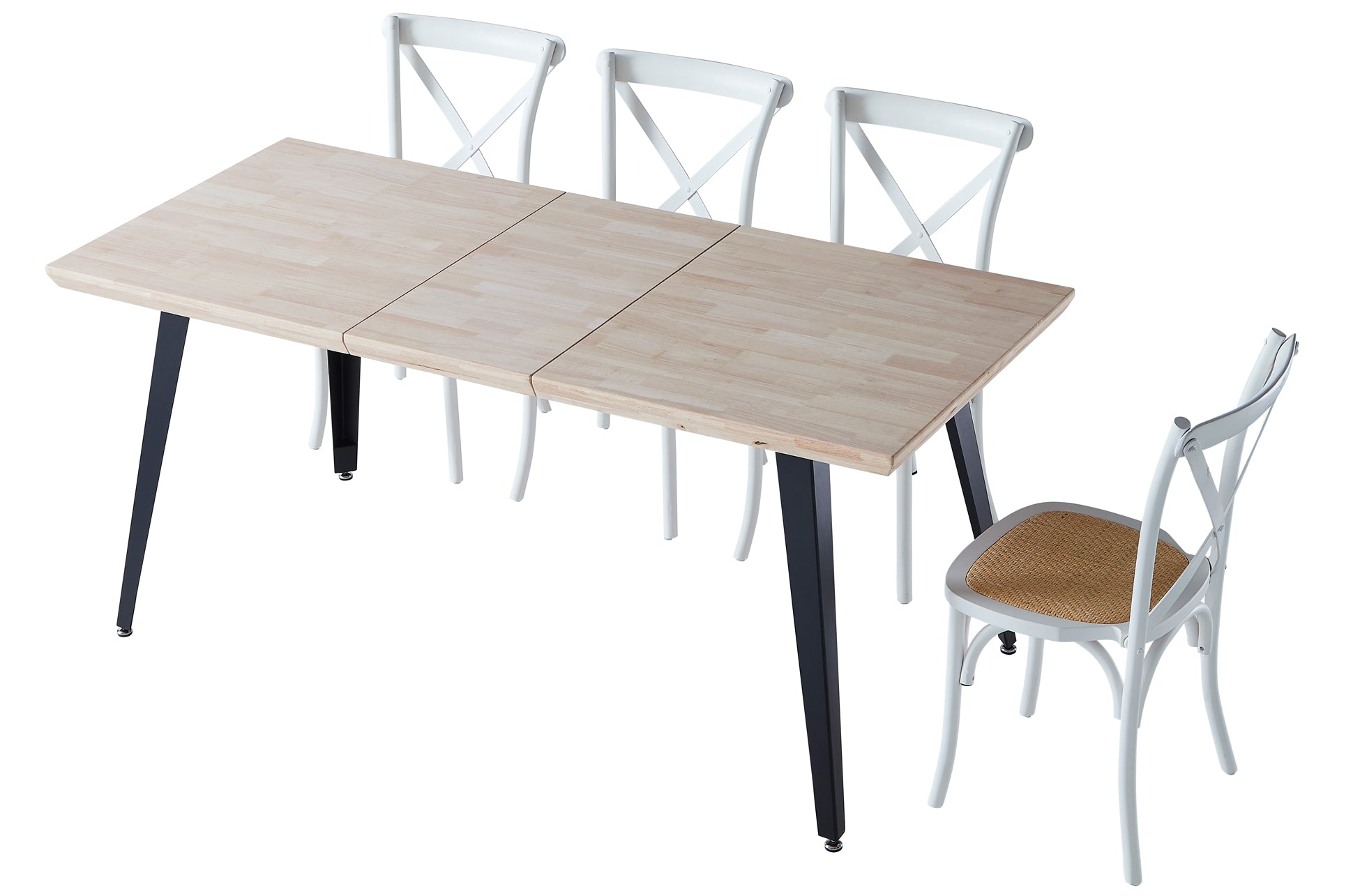 Mesa de comedor extensible Orsey roble claro 140(180-220)x80x76cm