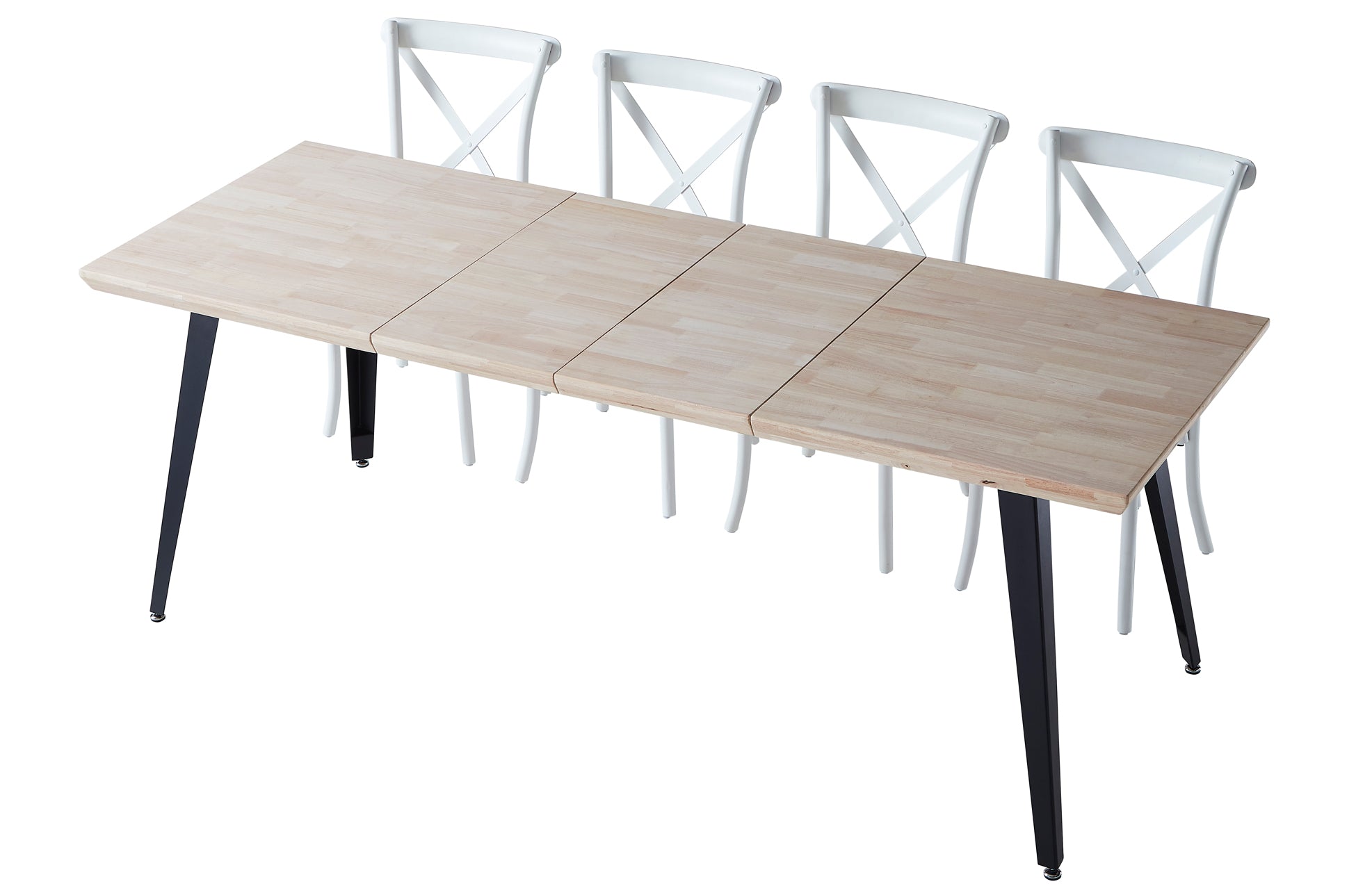 Mesa de comedor extensible Orsey roble claro 140(180-220)x80x76cm