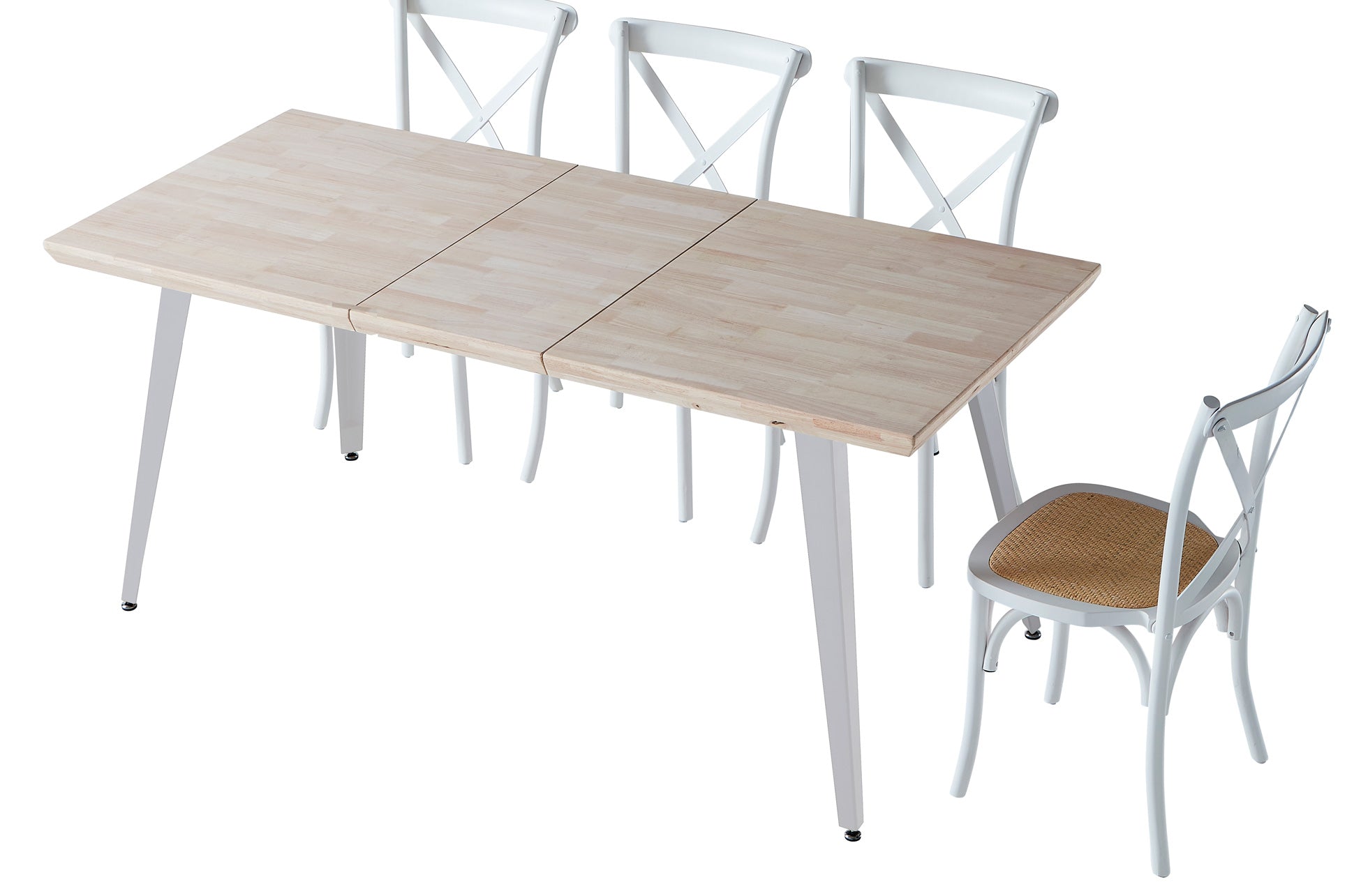 Mesa de comedor extensible Beri roble claro 140(180-220)x80x76cm