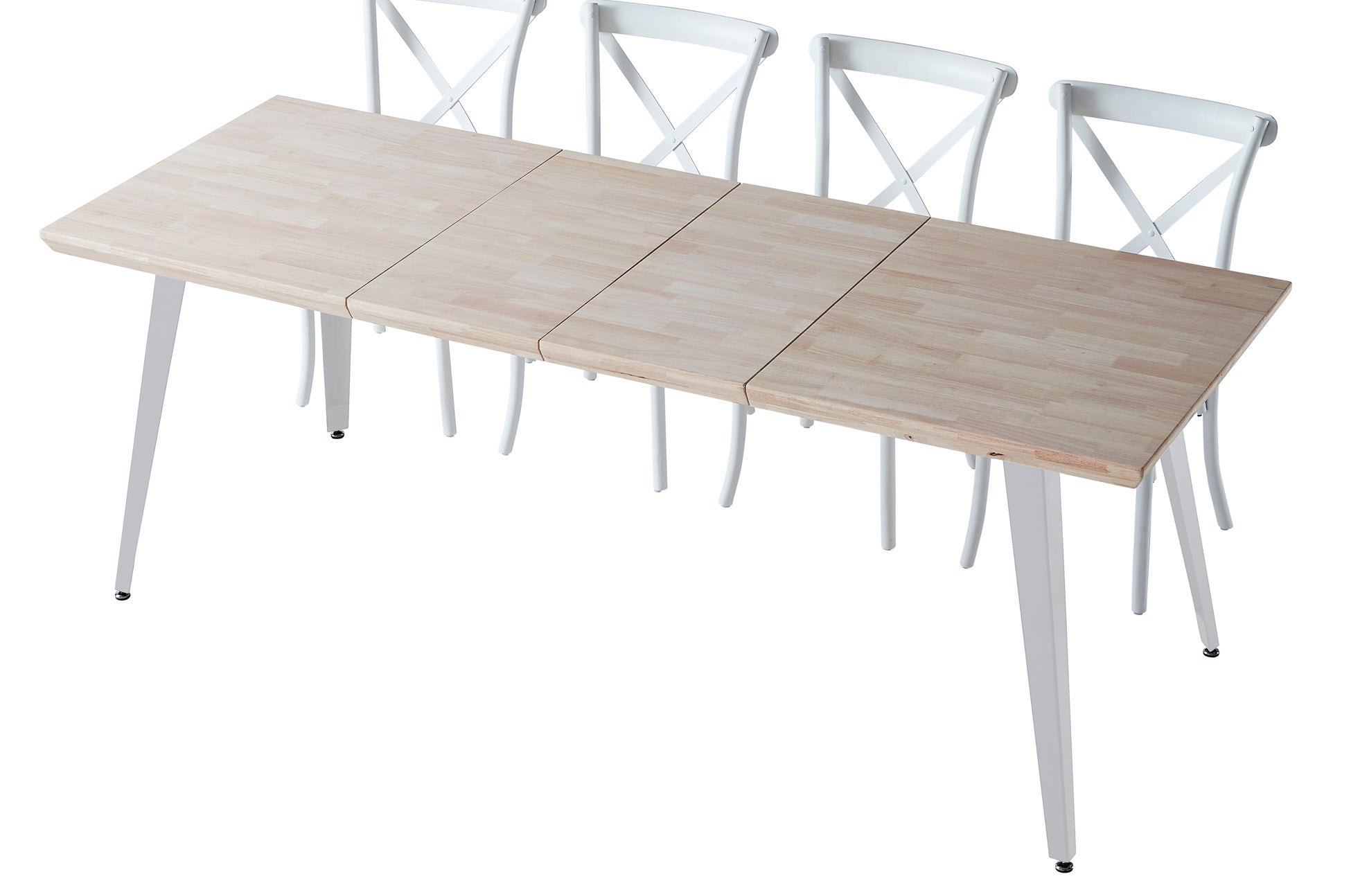 Mesa de comedor extensible Beri roble claro 140(180-220)x80x76cm