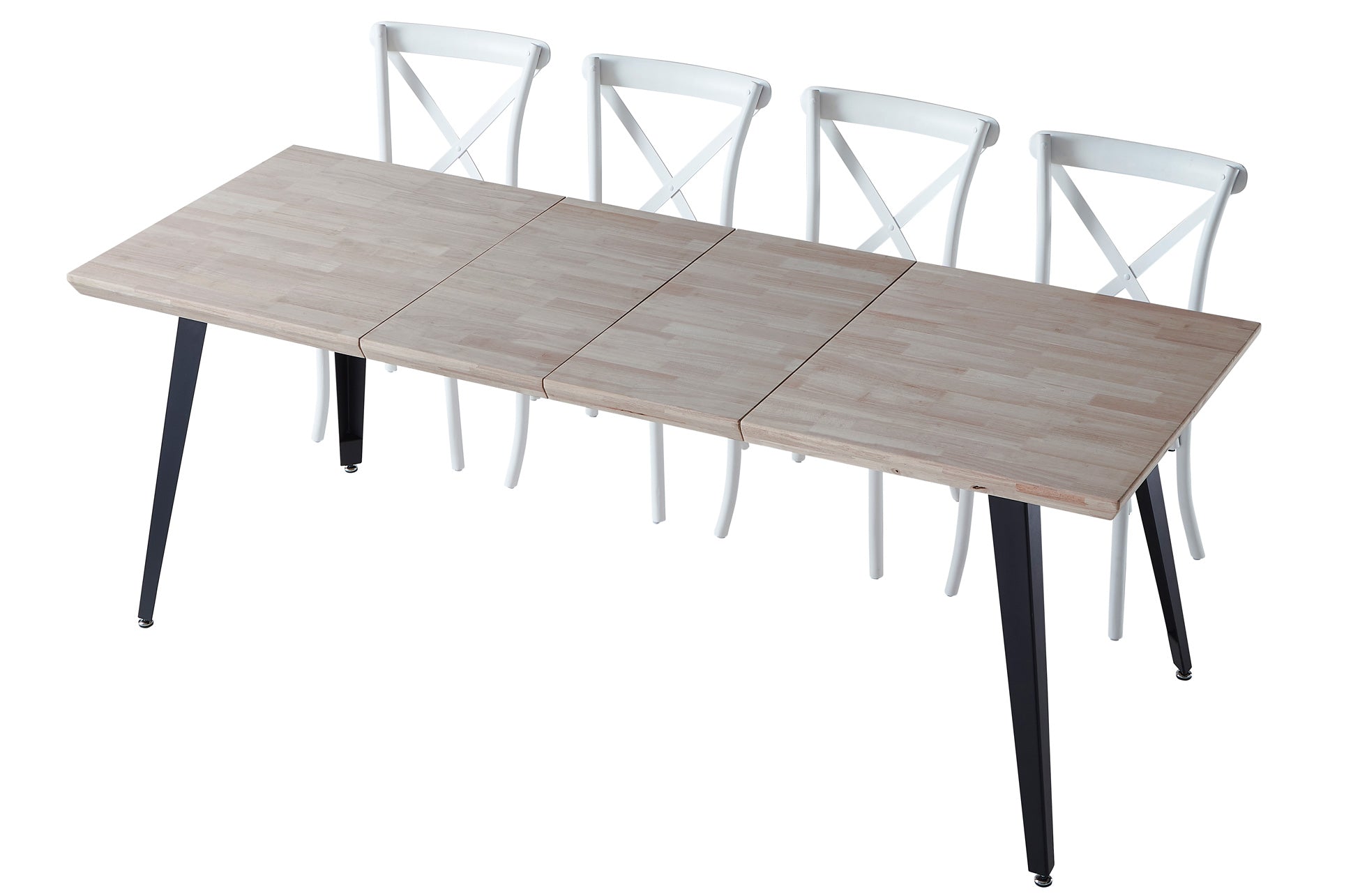 Mesa de comedor extensible Orsey roble oscuro 140(180-220)x80x76cm