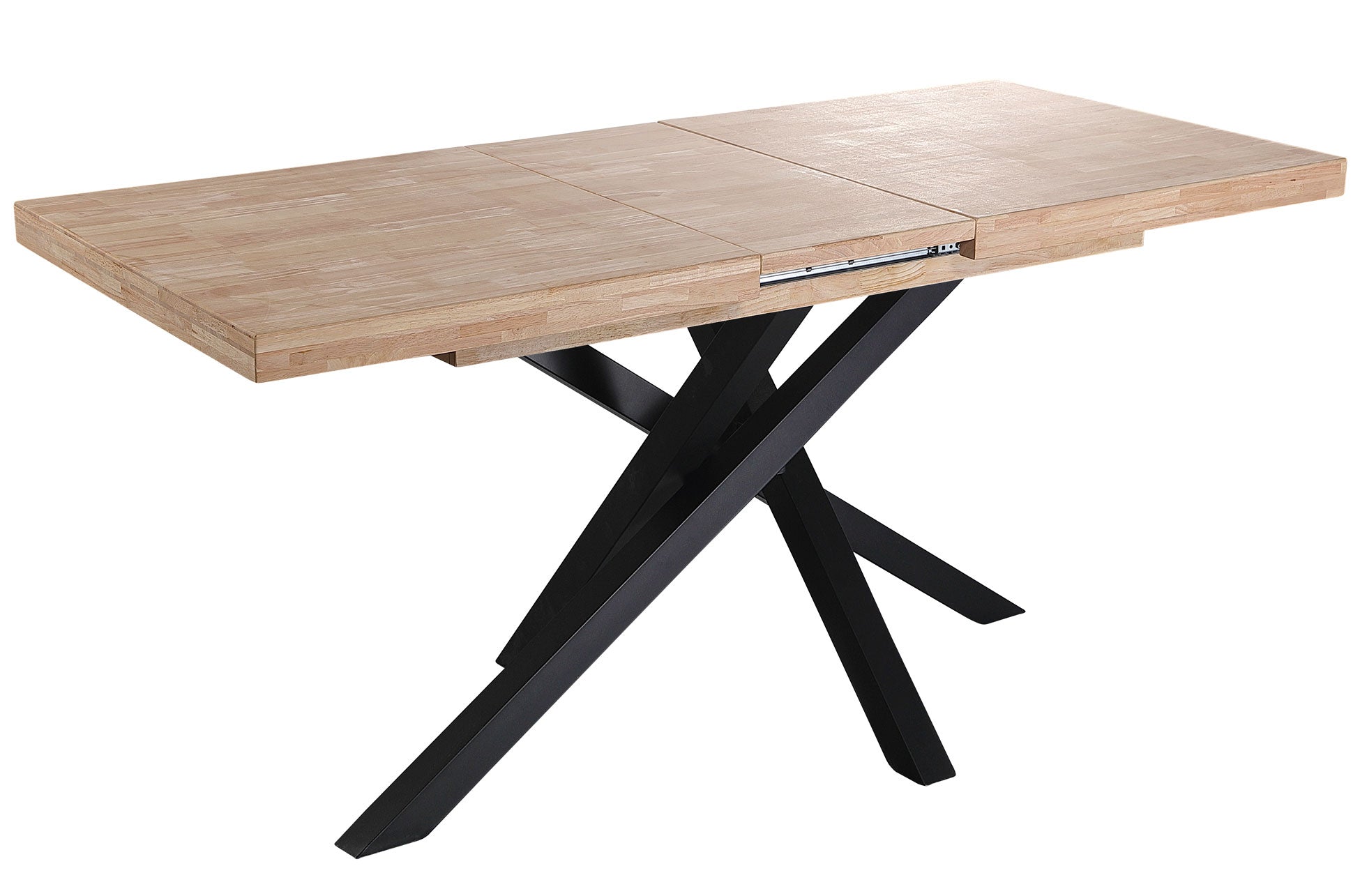 Mesa de comedor extensible Manfa roble claro 140(180-220)x90x76cm