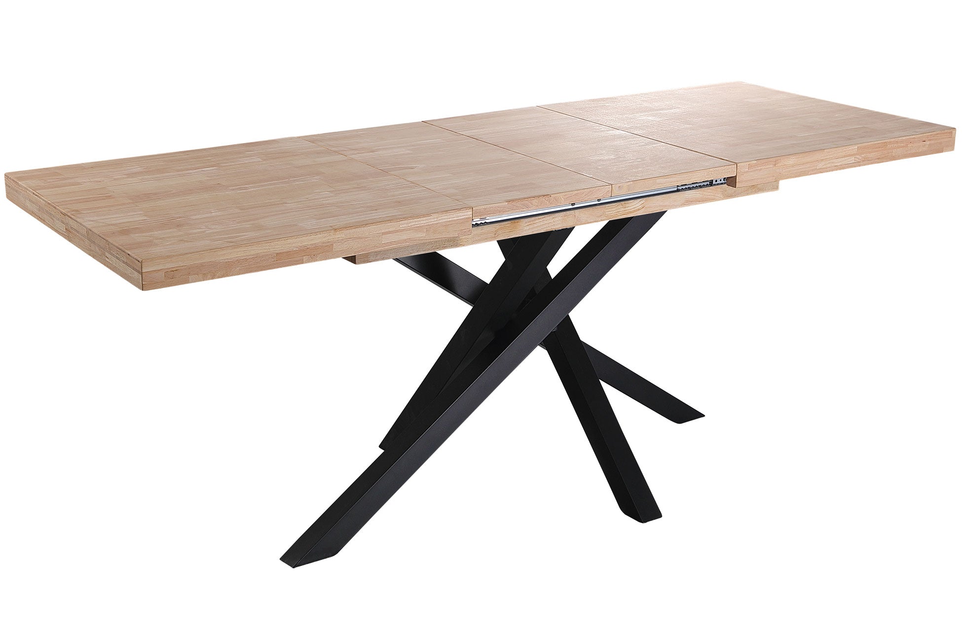 Mesa de comedor extensible Manfa roble claro 140(180-220)x90x76cm