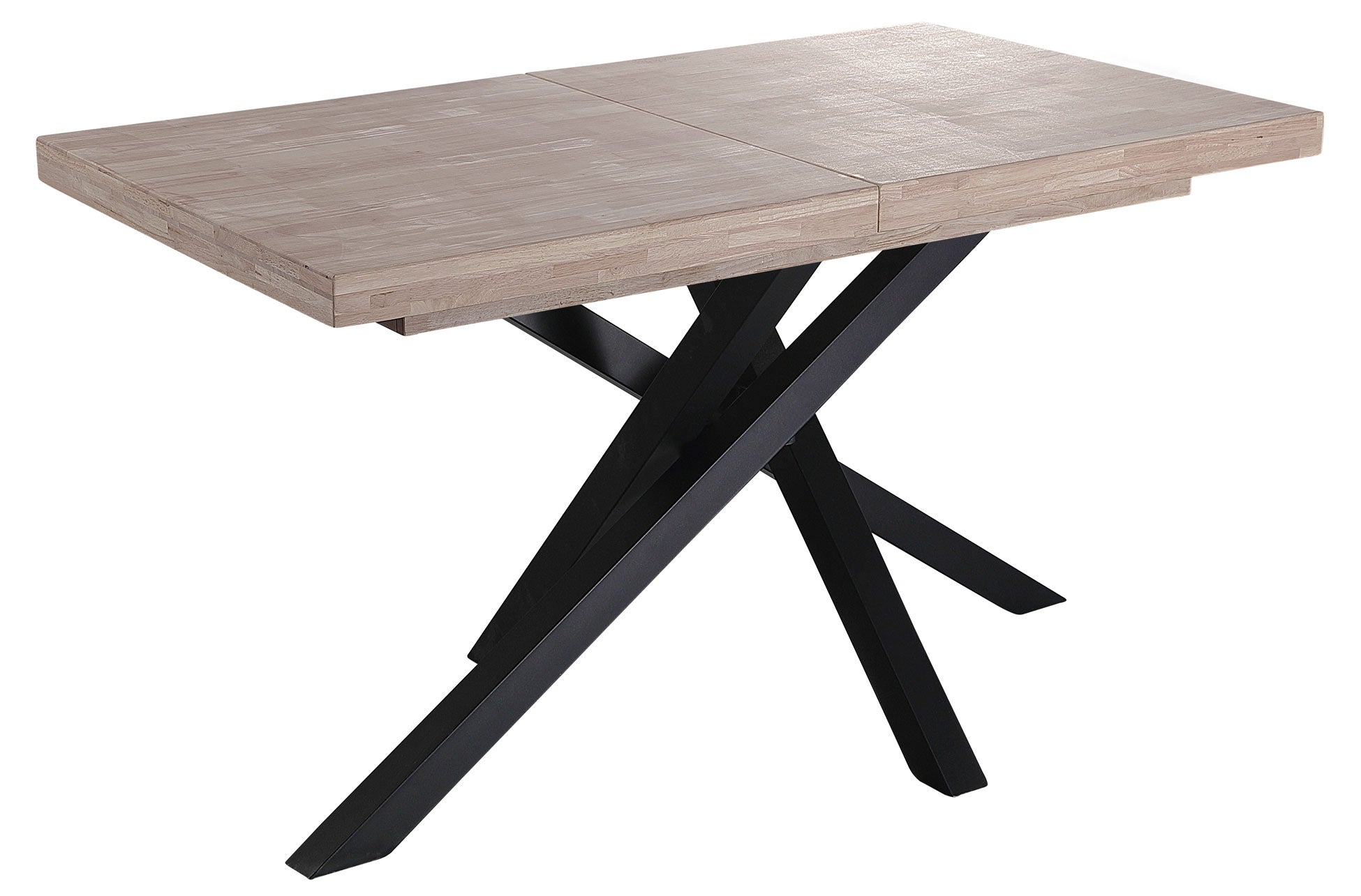 Mesa de comedor extensible Manfa roble oscuro 140(180-220)x90x76cm