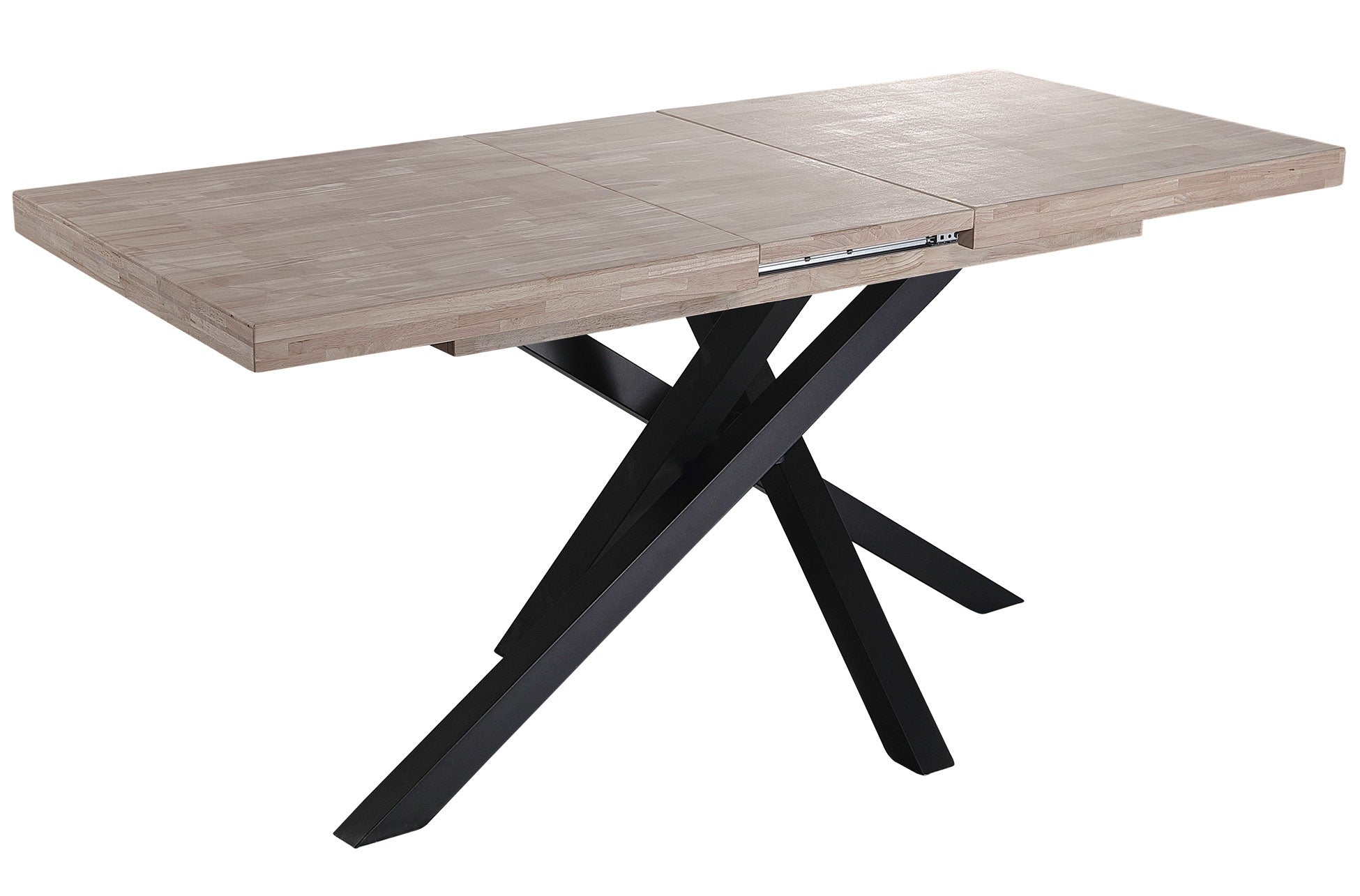 Mesa de comedor extensible Manfa roble oscuro 140(180-220)x90x76cm