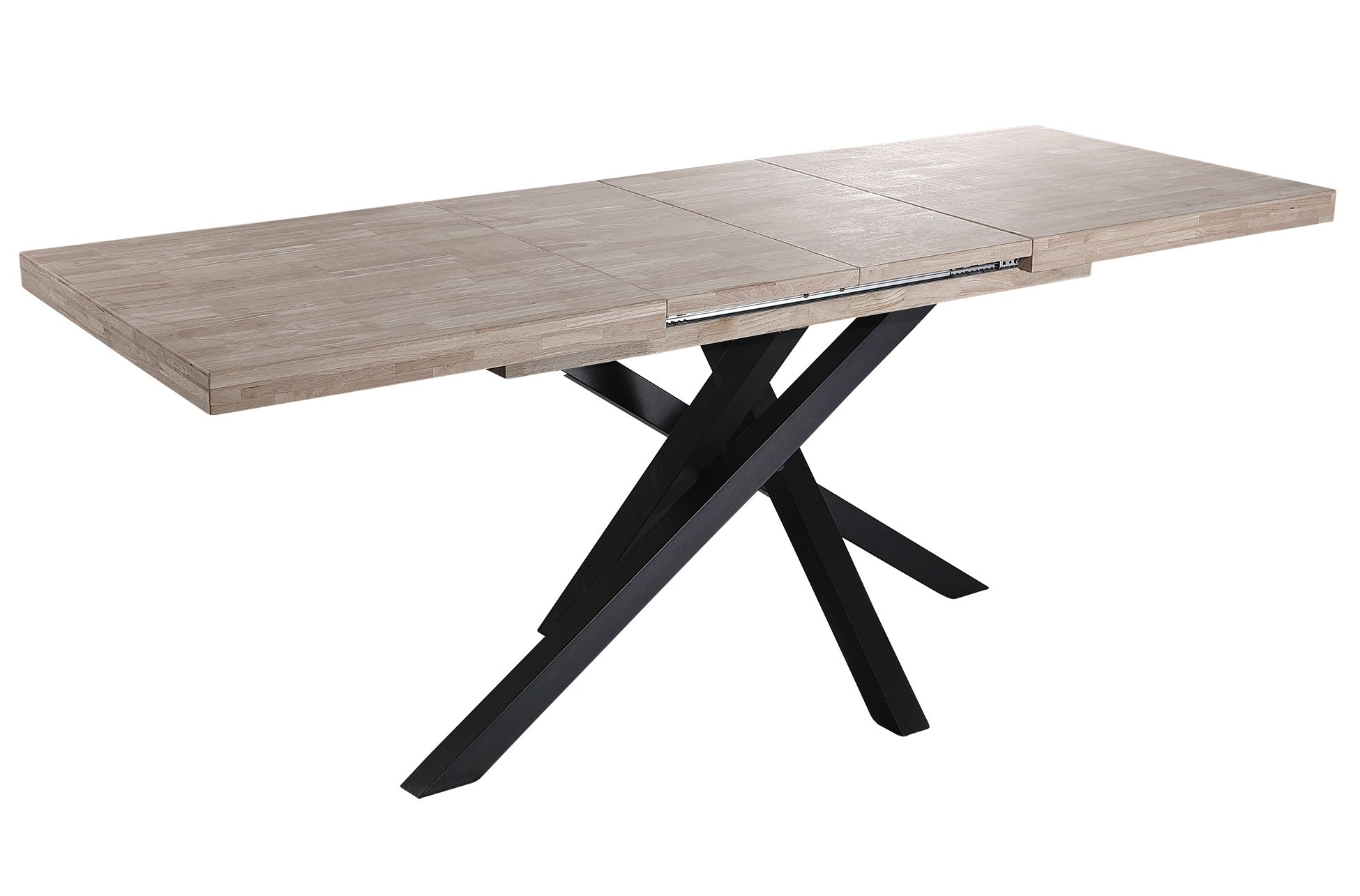 Mesa de comedor extensible Manfa roble oscuro 140(180-220)x90x76cm